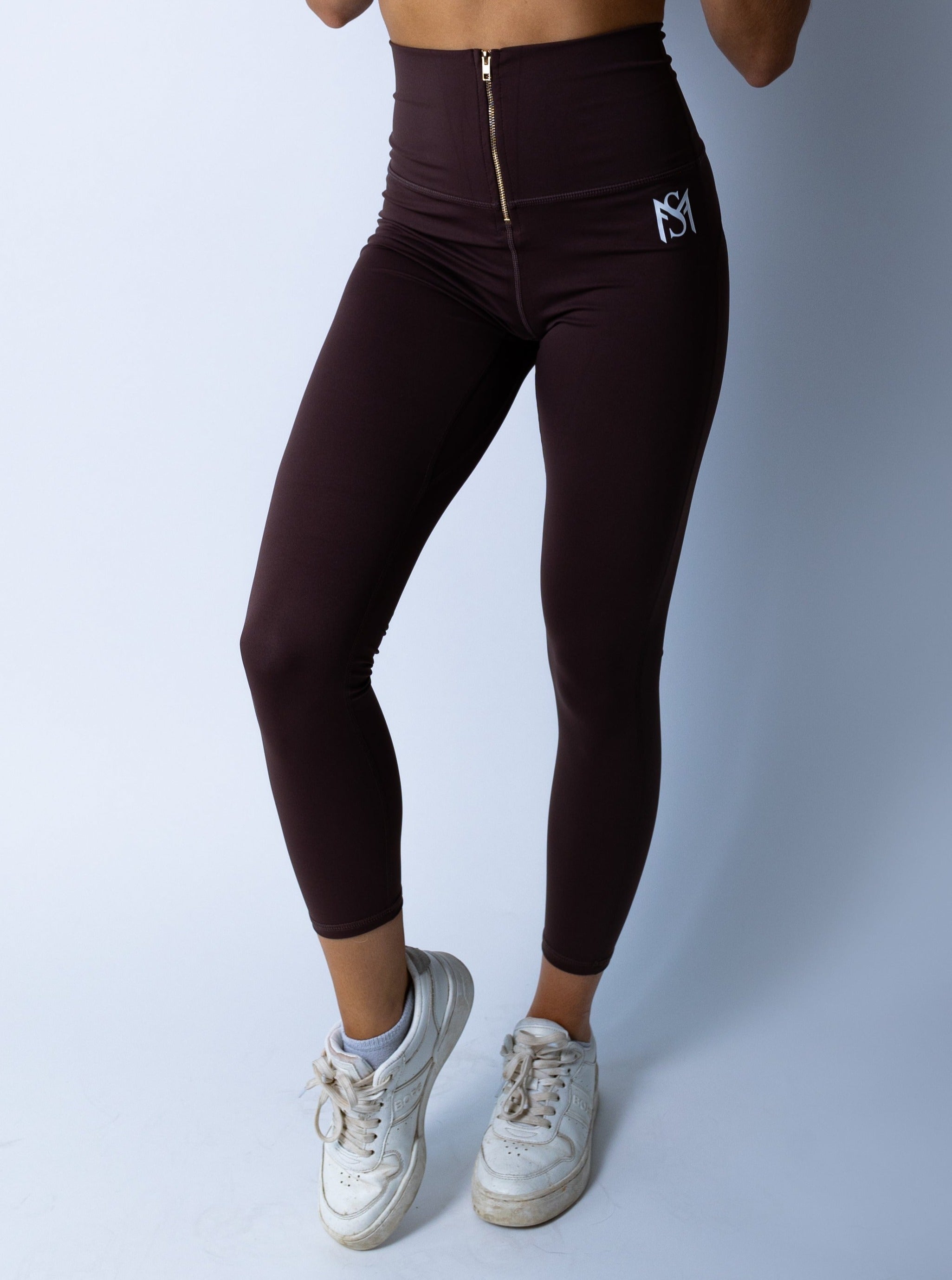 Zipper Legging Brown Sportmonkey