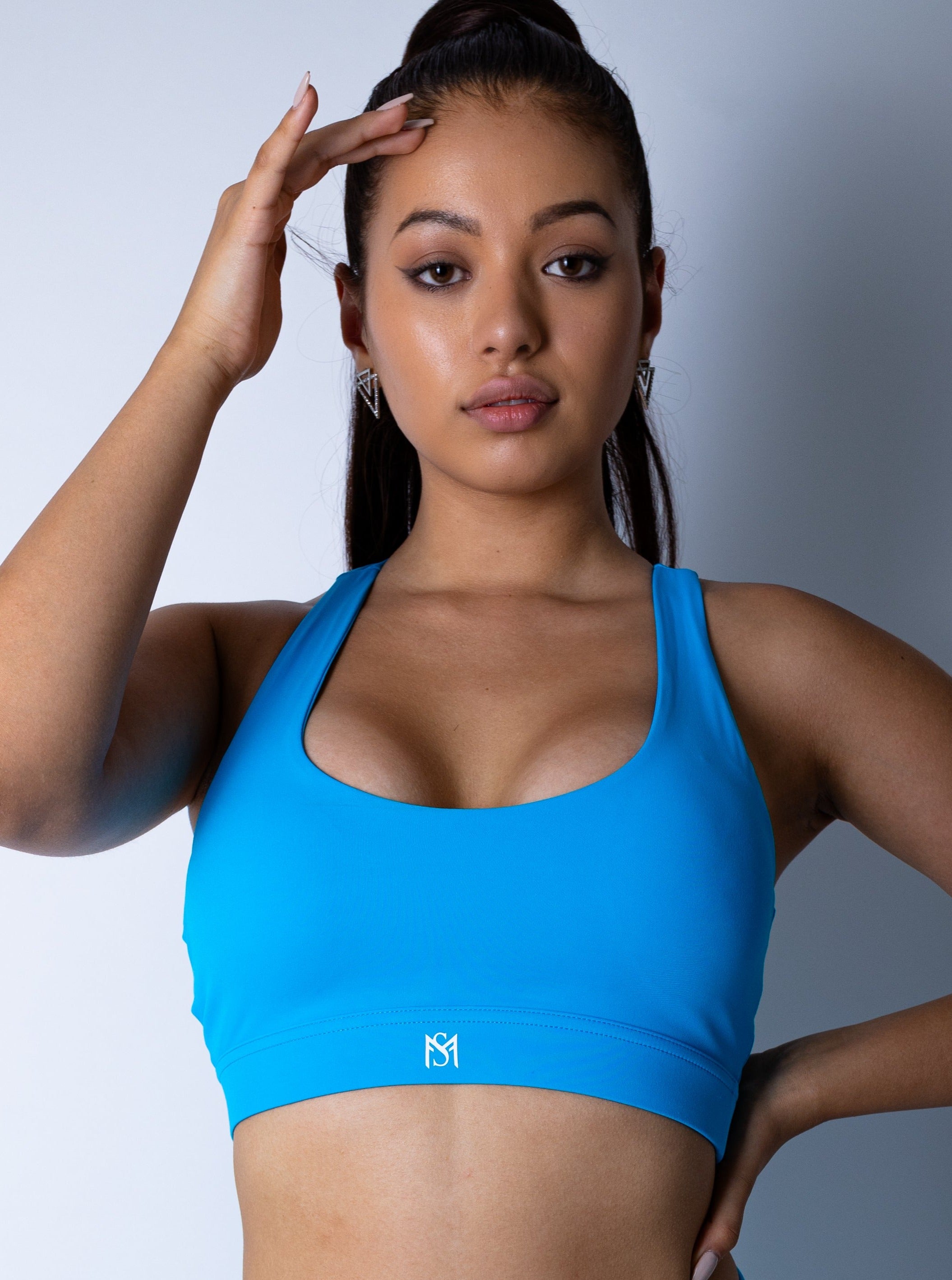 Wrap Supportive Sport Bra Blue Sportmonkey