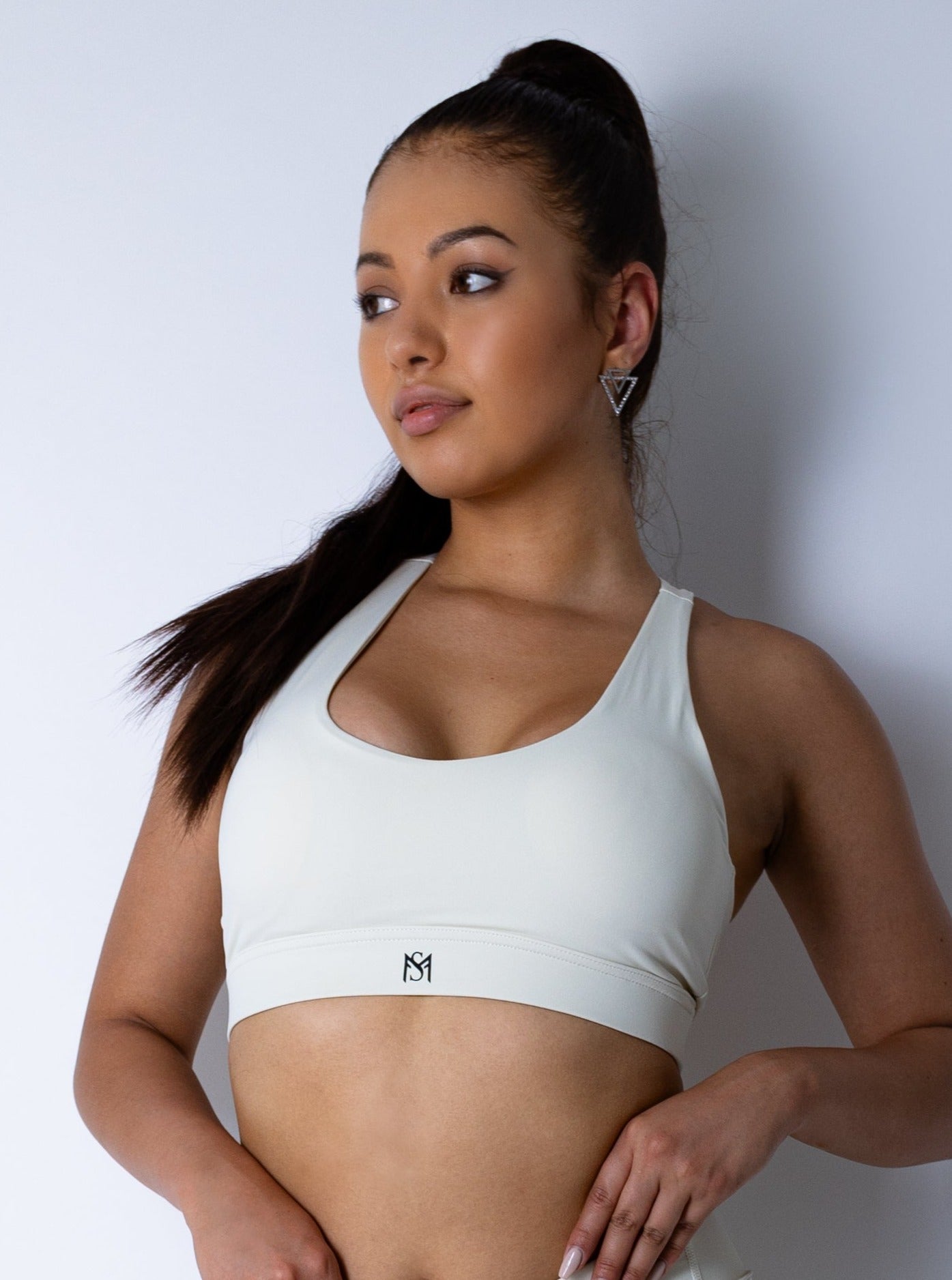 Wrap Supportive White Sport Bra Sportmonkey