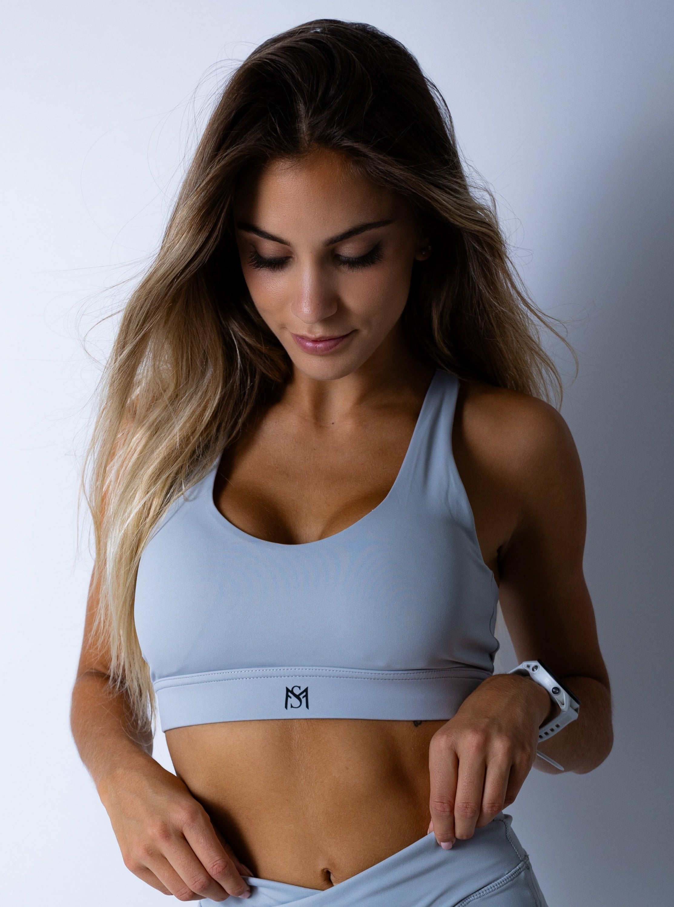 Wrap Supportive Grey Sport Bra Sportmonkey