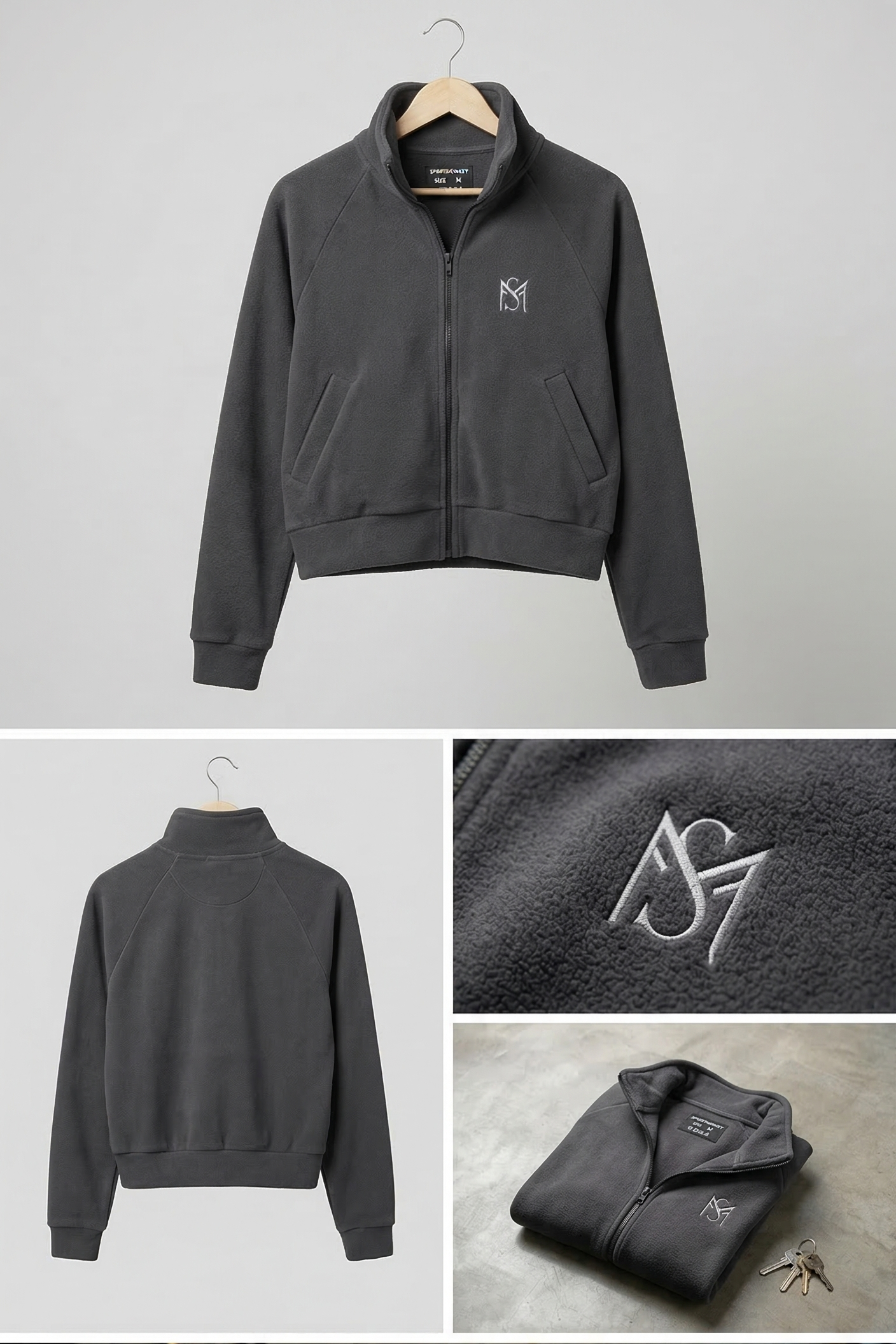 Fleece crop top jacket Sportmonkey