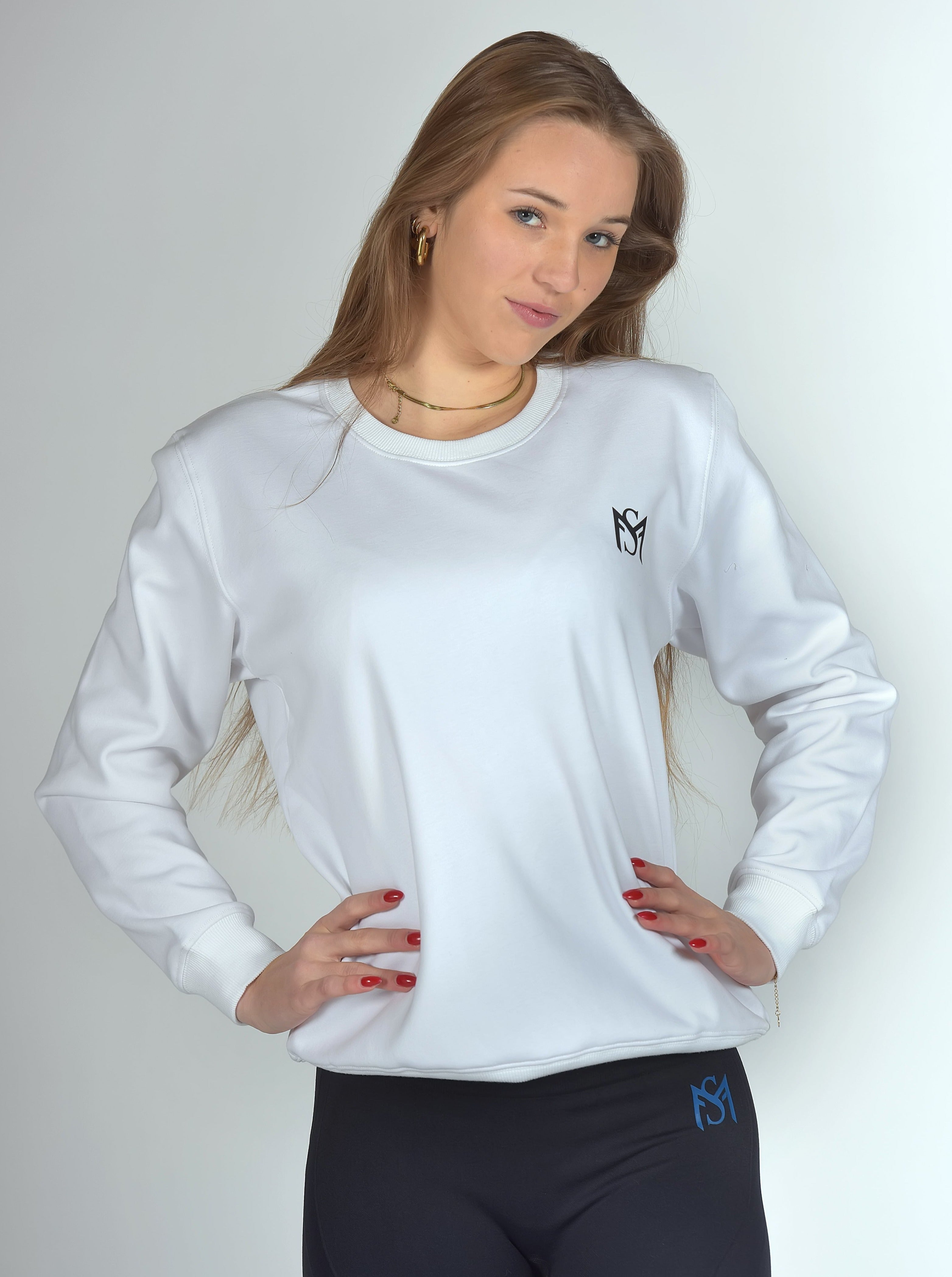 Unisex Fleece Pull White Sportmonkey