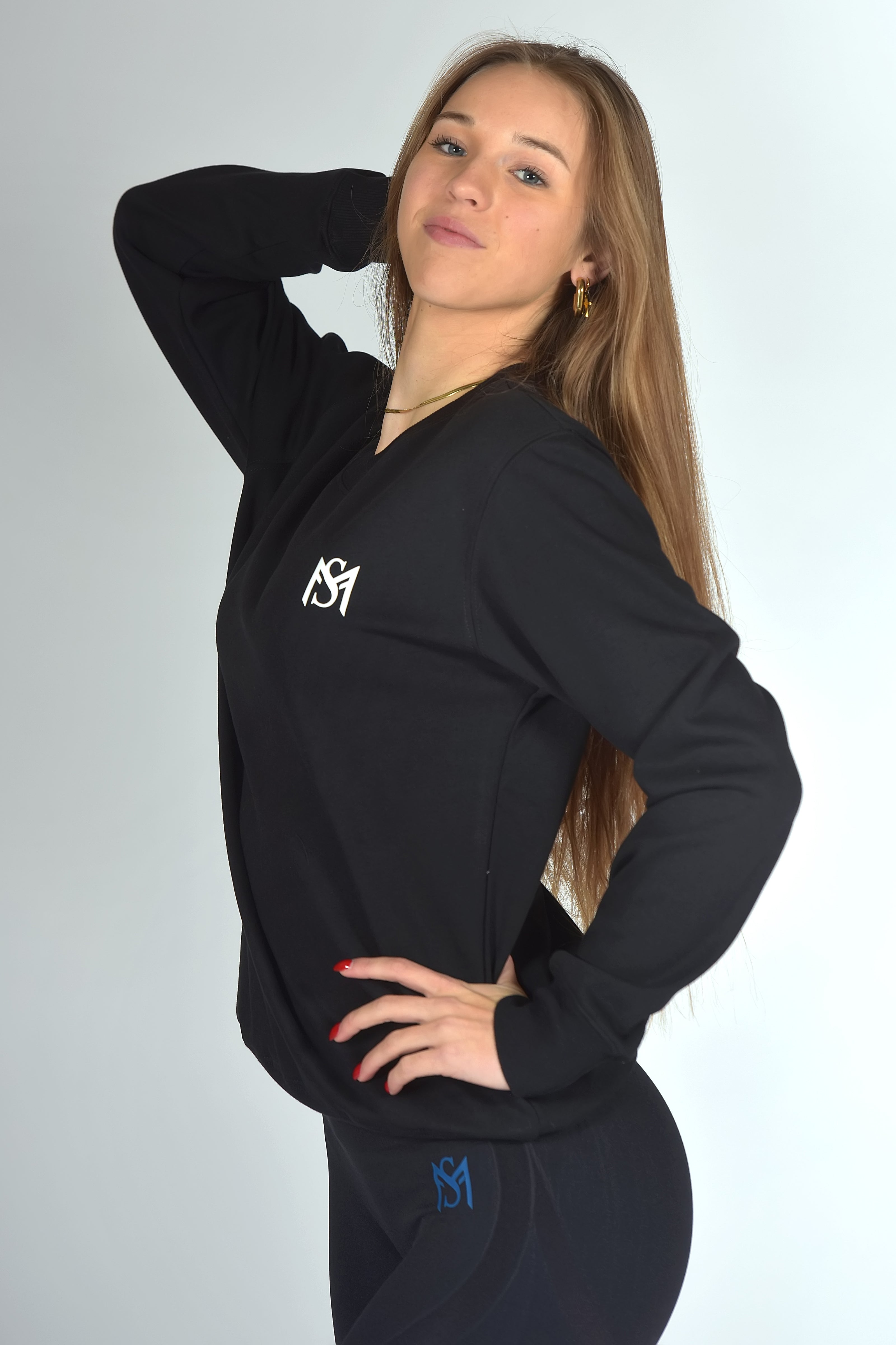 Unisex Fleece Pull Black Sportmonkey