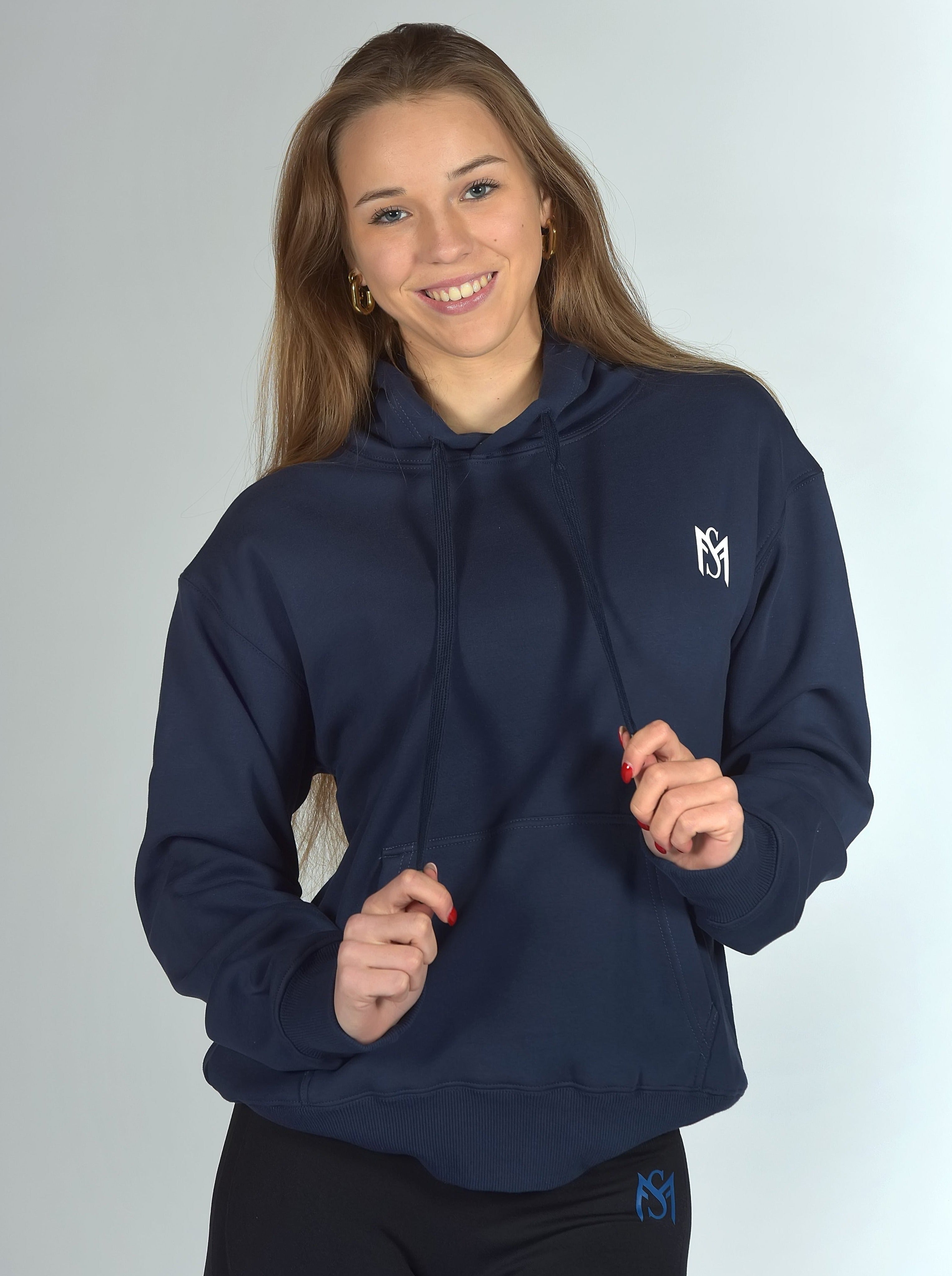 Unisex Fleece Hoodie Navy Blue Sportmonkey