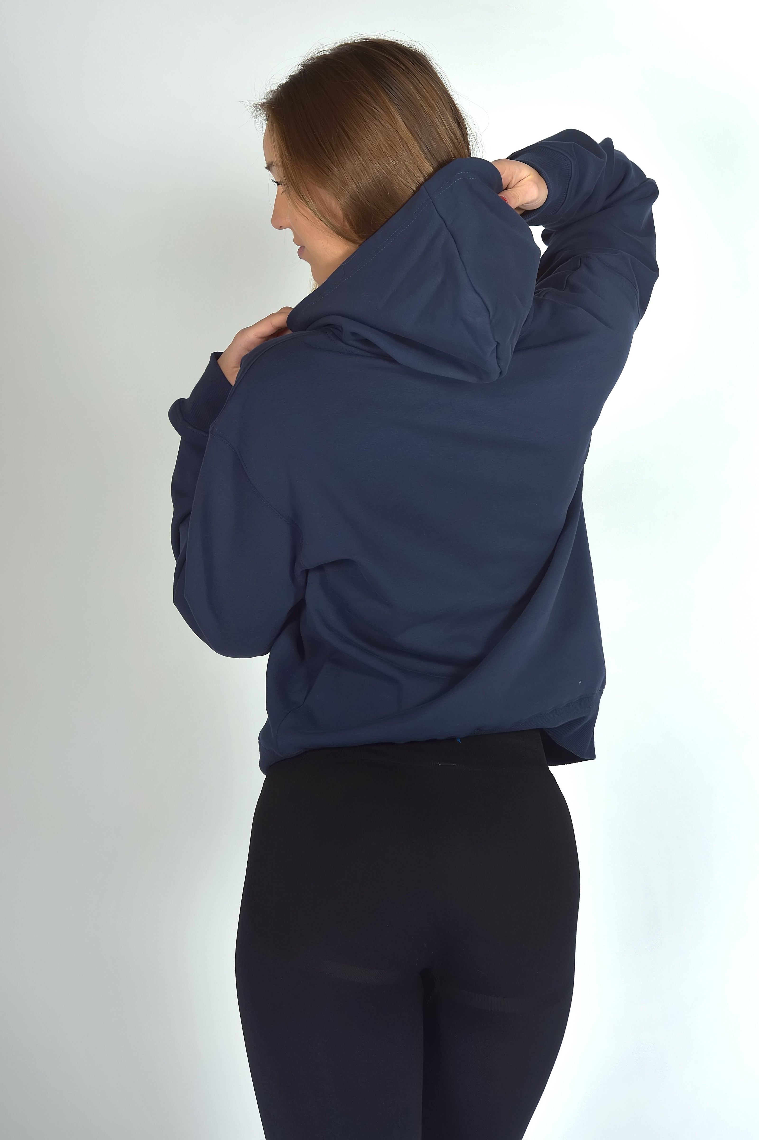 Unisex Fleece Hoodie Navy Blue Sportmonkey