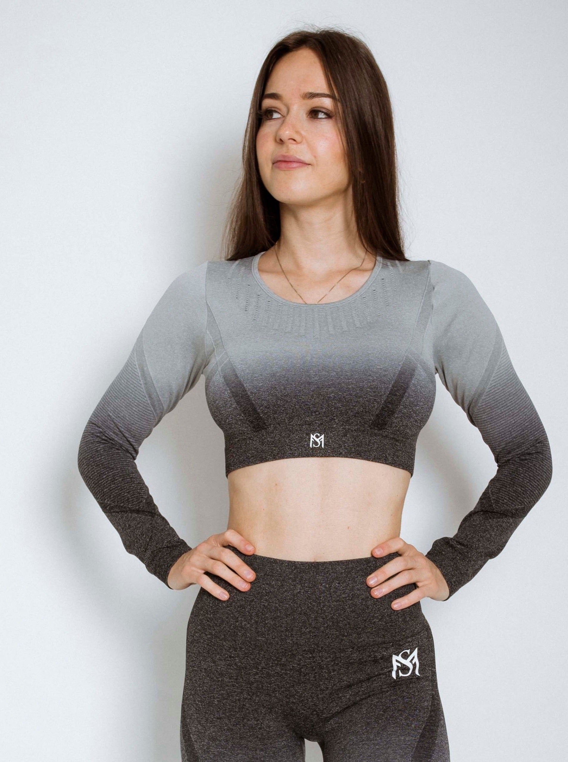 Gradient Grey Long Sleeve Sportmonkey