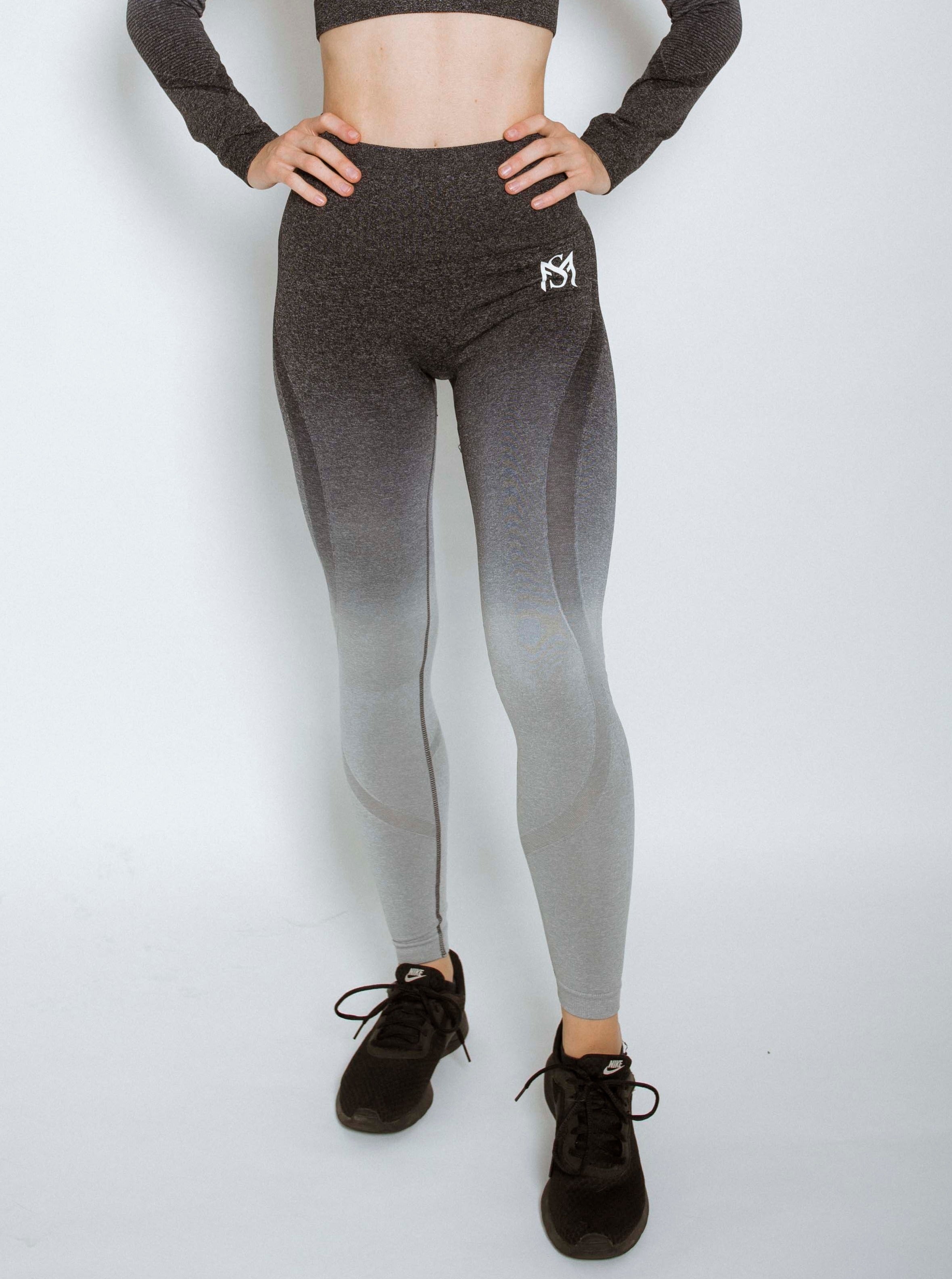 Gradient Grey Leggings Sportmonkey