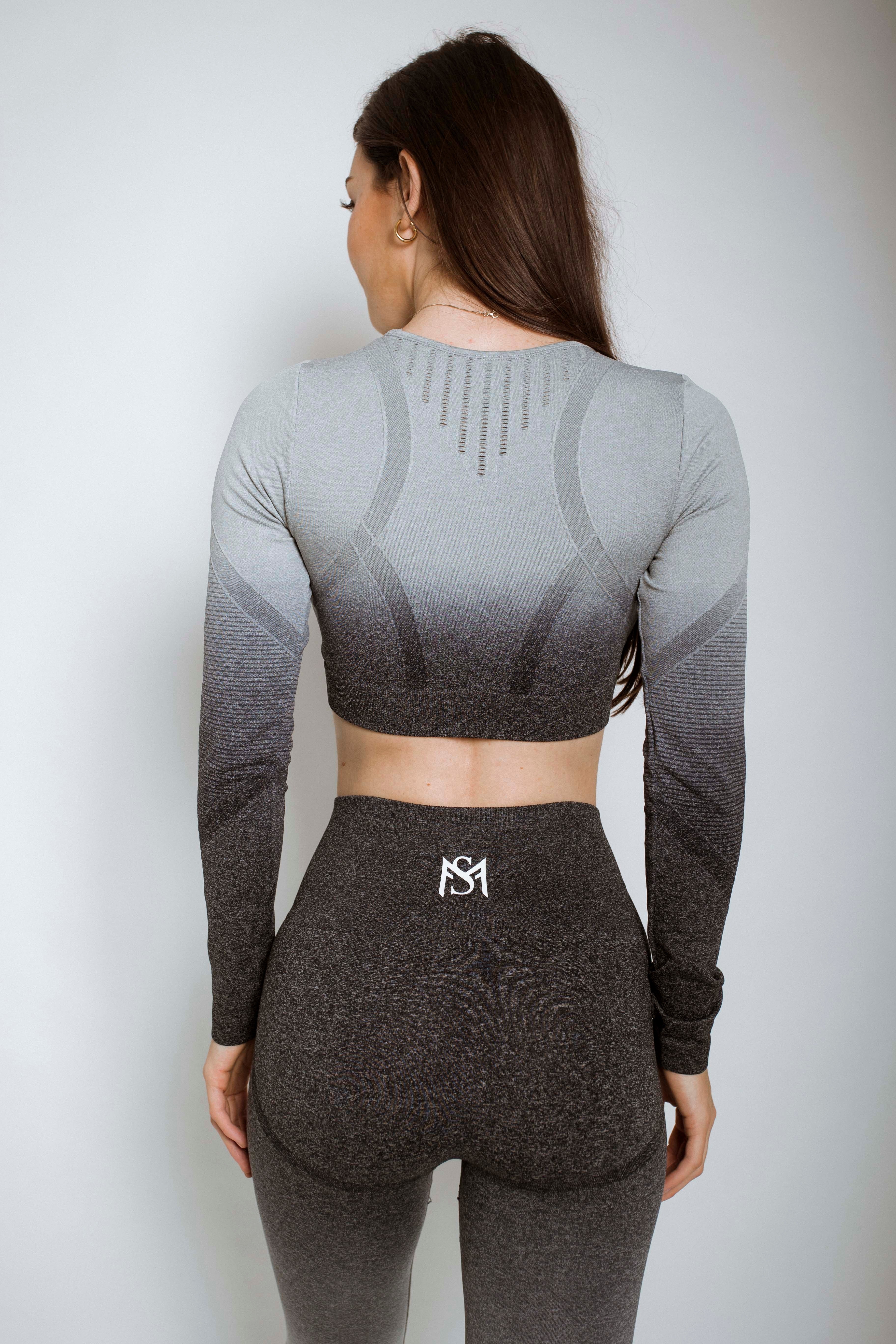 Gradient Grey Long Sleeve Set Sportmonkey