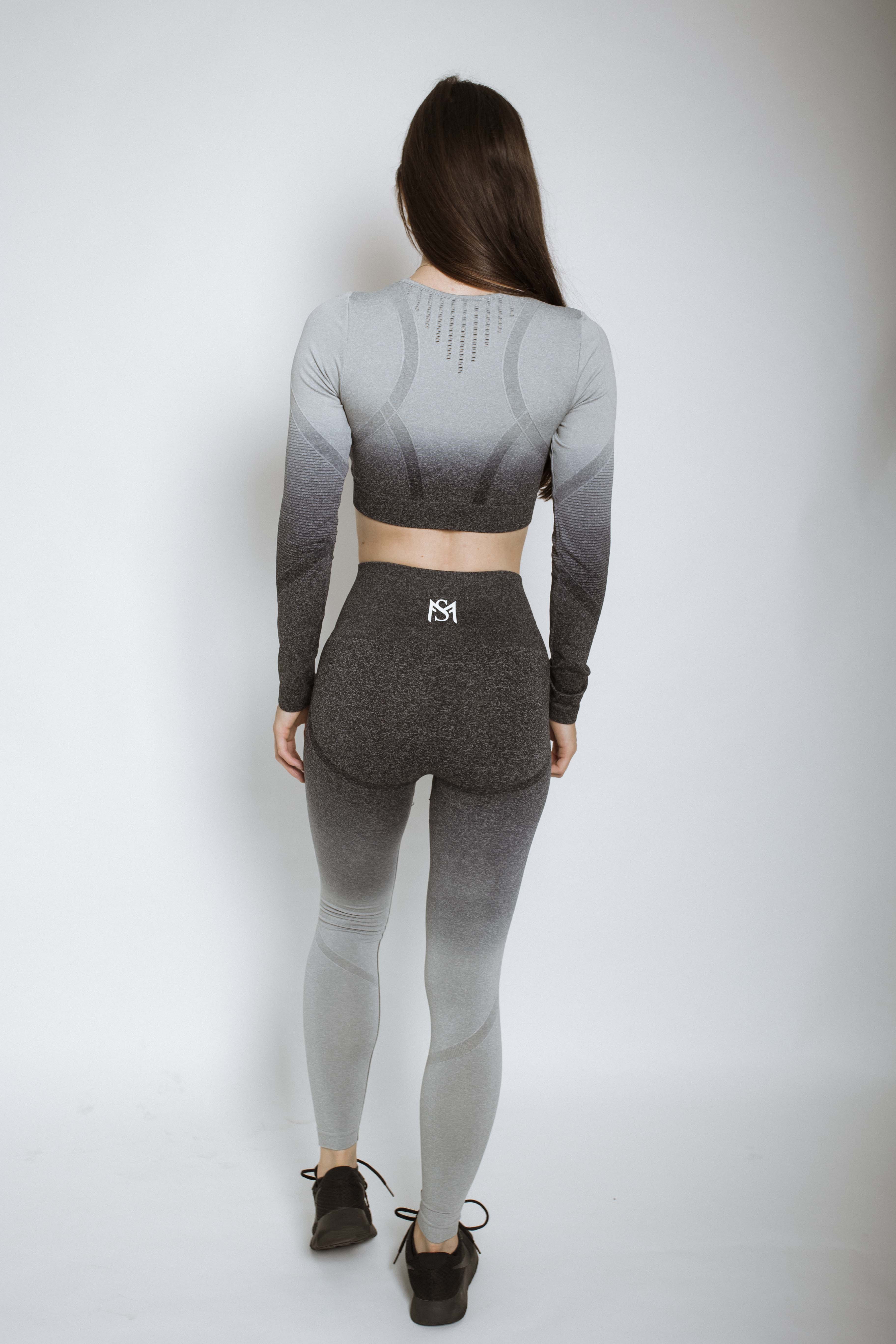 Gradient Grey Leggings Sportmonkey