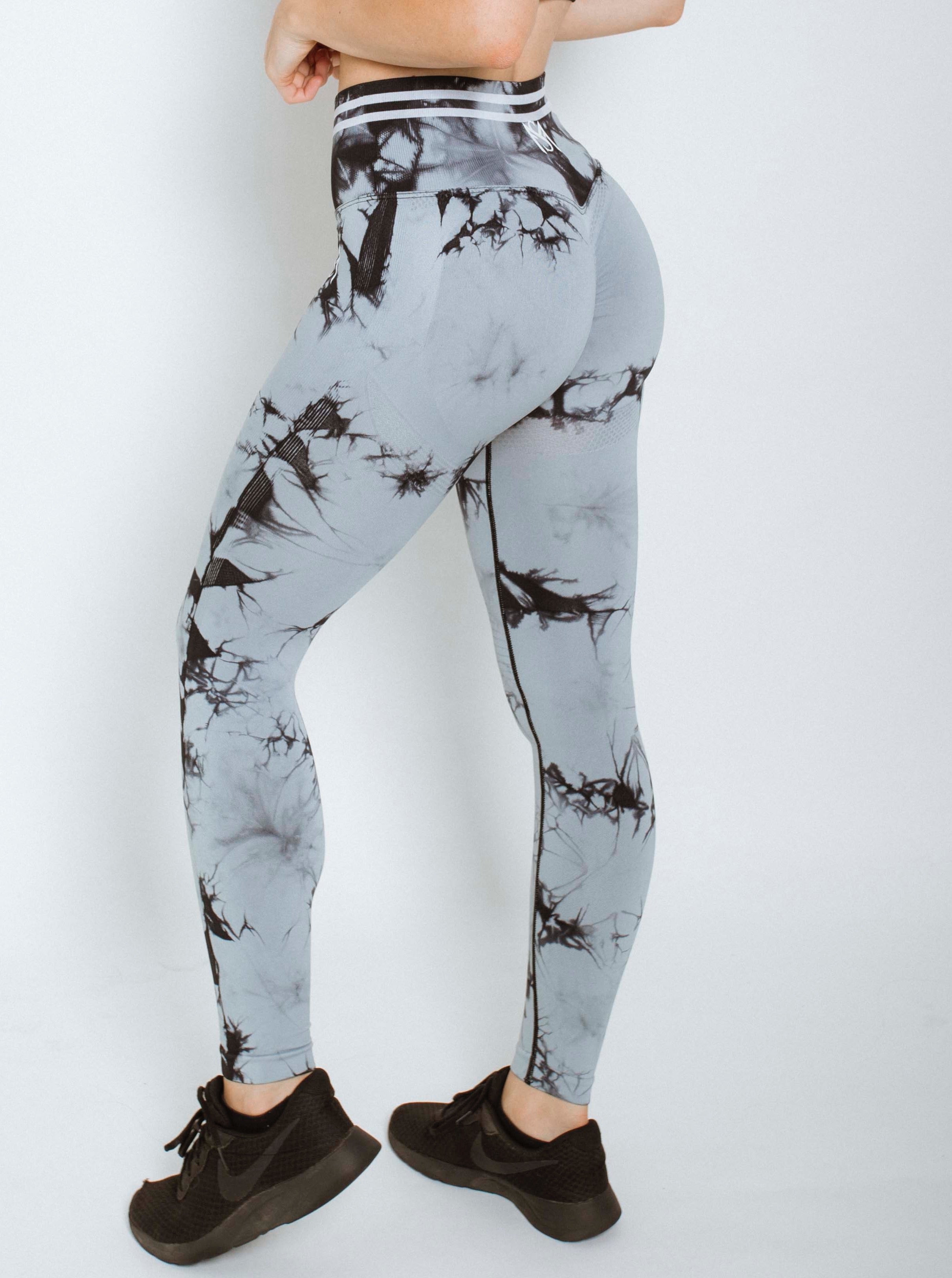 Striped Performance Grey Legging Sportmonkey