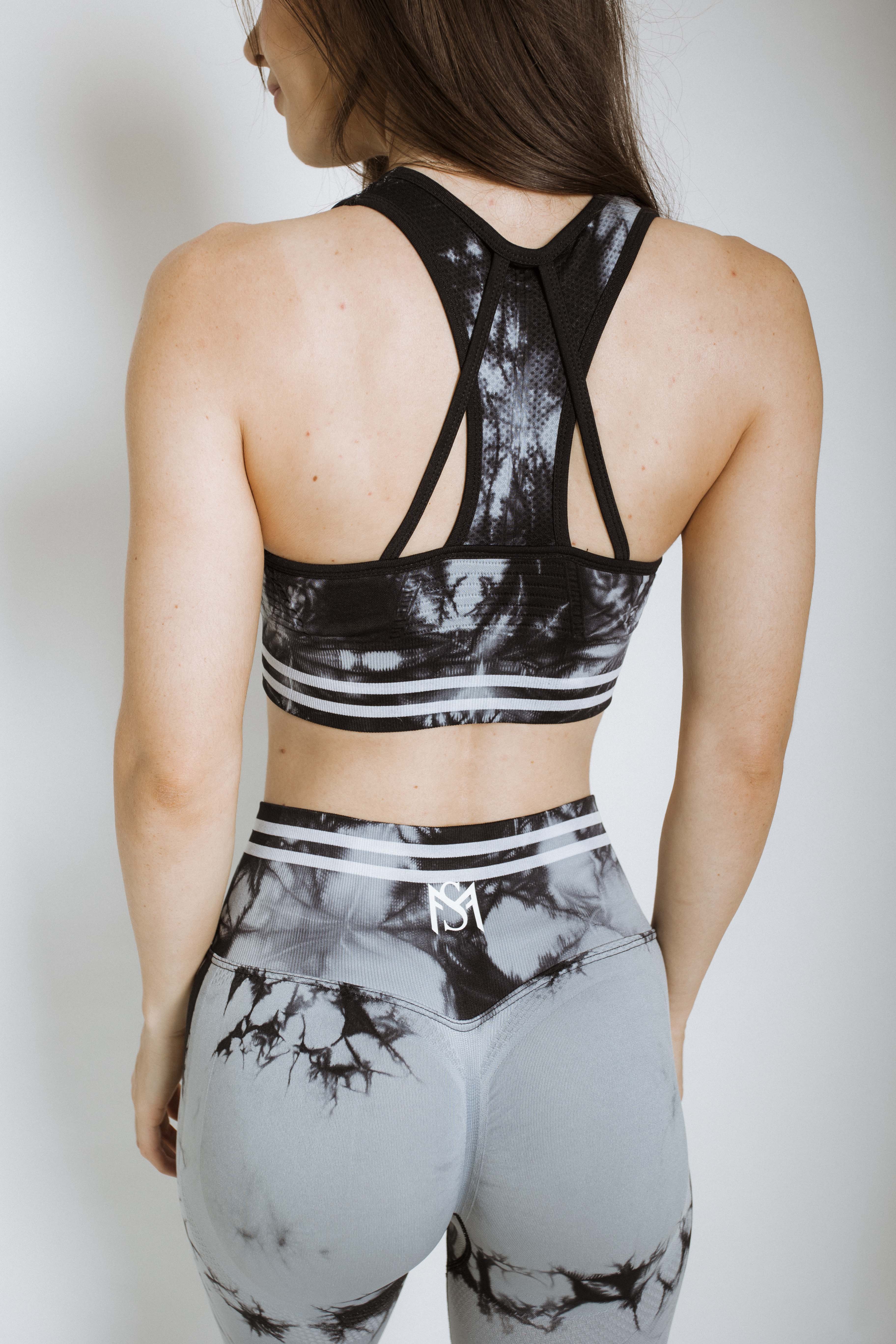 Striped Performance Grey Legging Sportmonkey