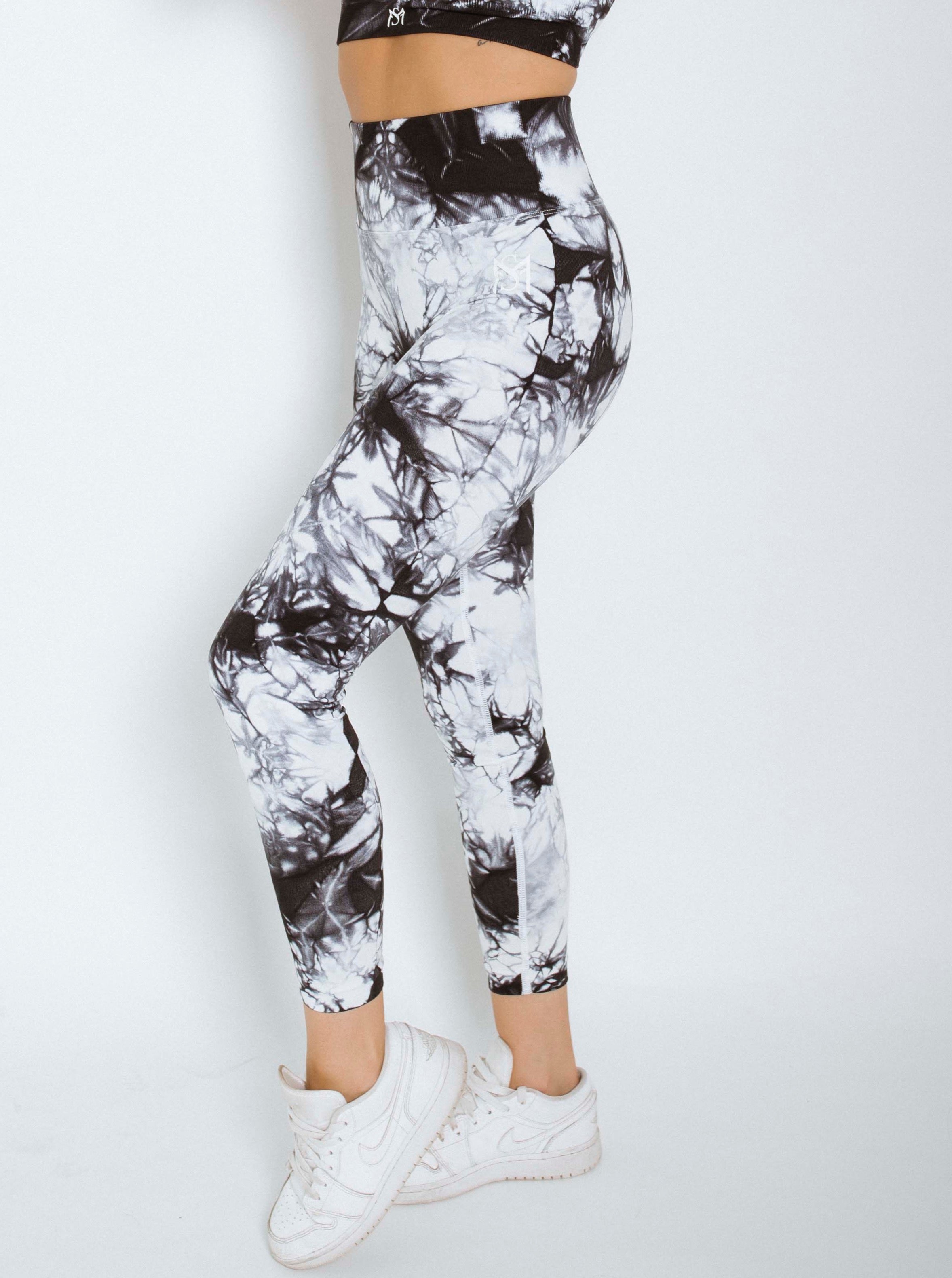 Marble 2.0 Black/white Leggings Sportmonkey