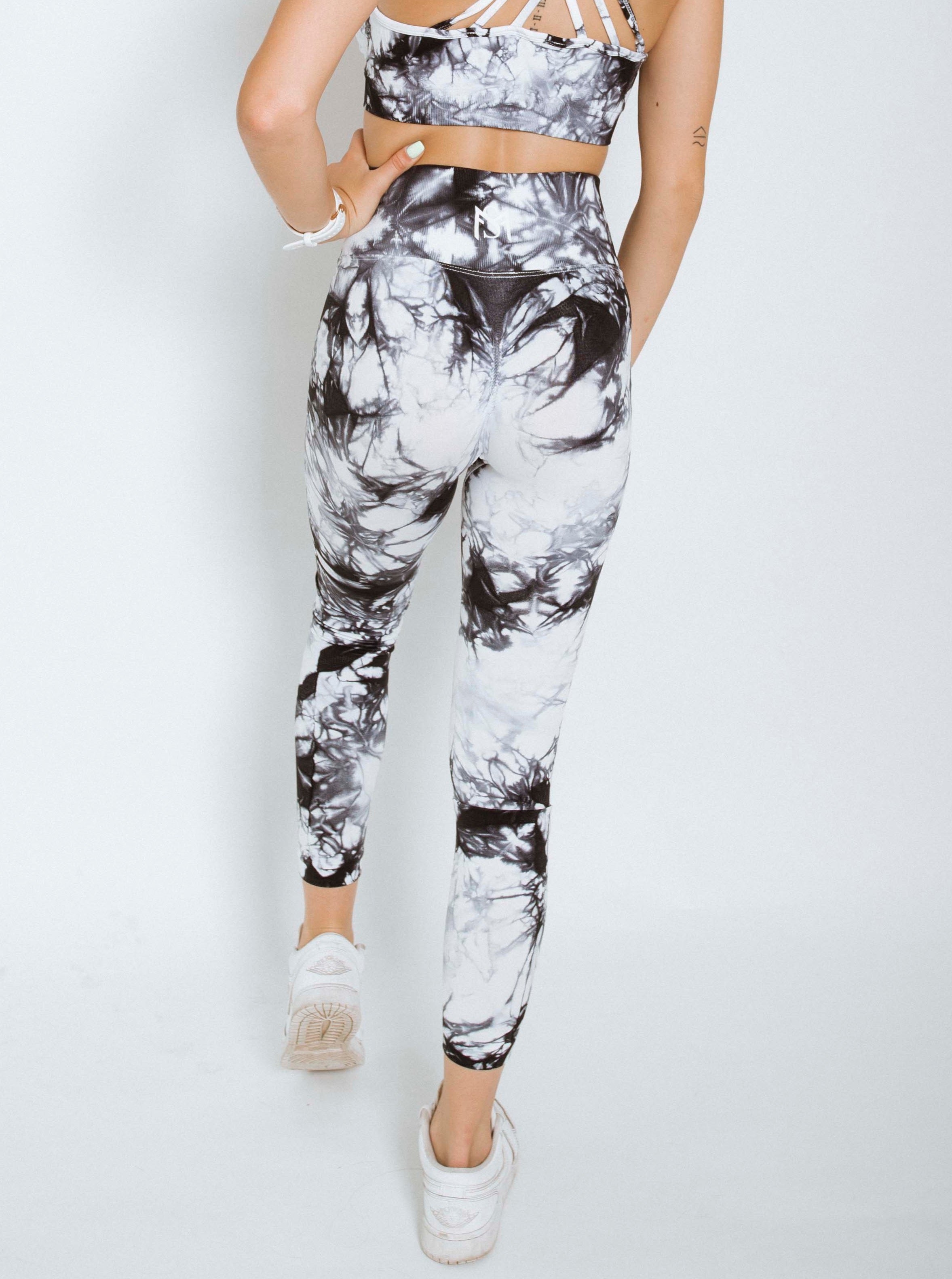 Marble 2.0 Black/white Leggings Sportmonkey