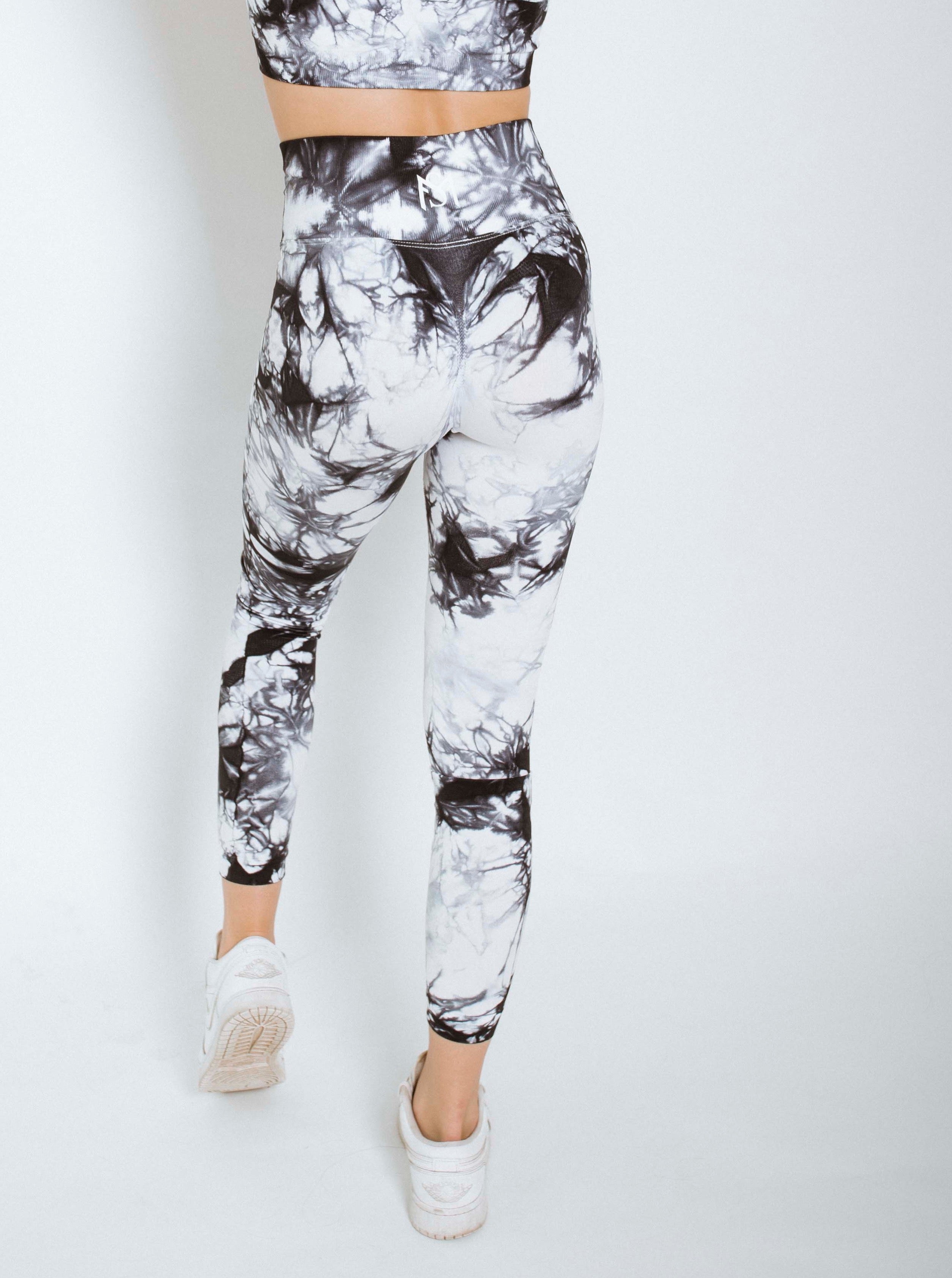 Marble 2.0 Black/white Leggings Sportmonkey