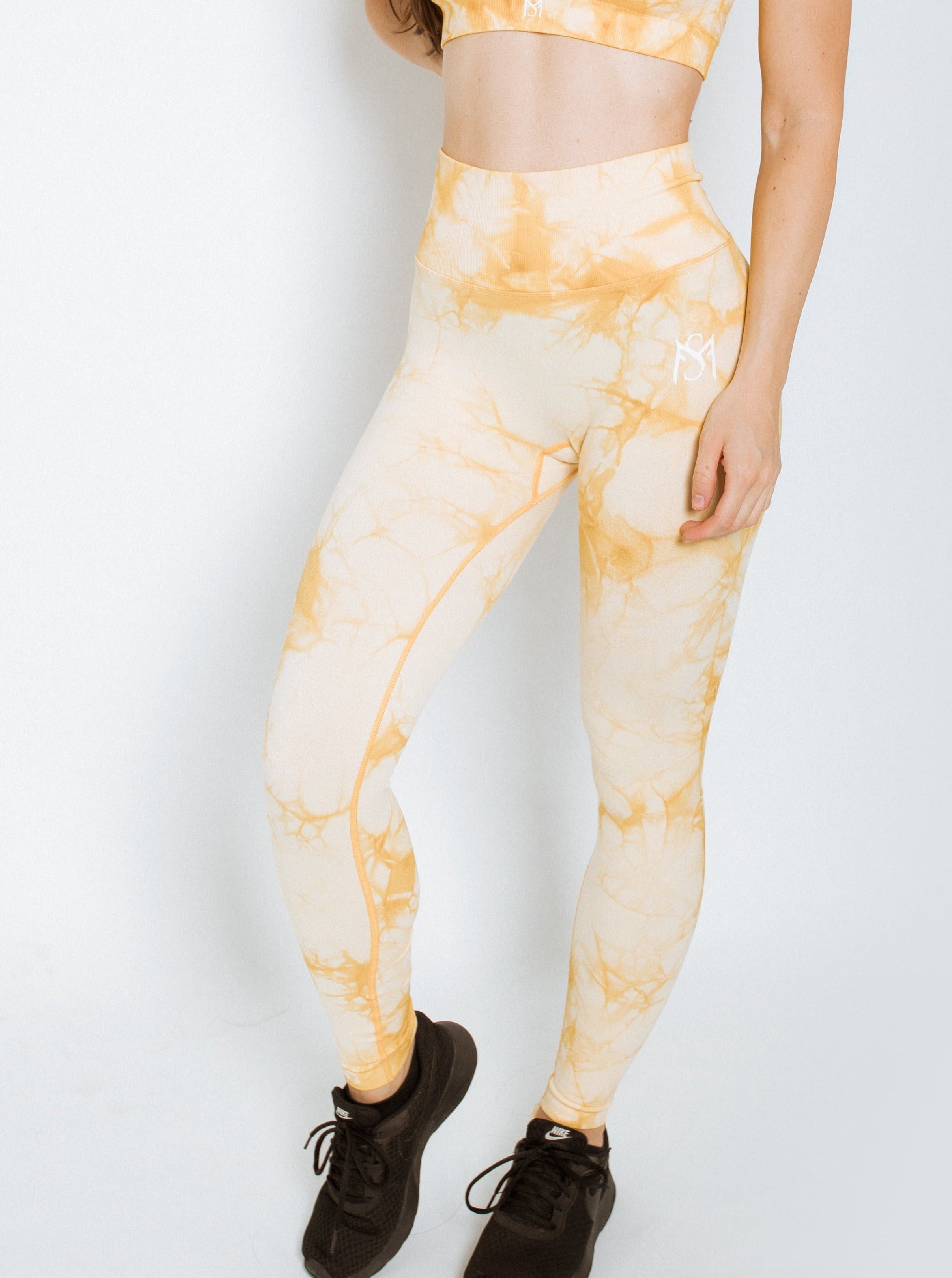 Marble 2.0 Yellow Leggings Sportmonkey