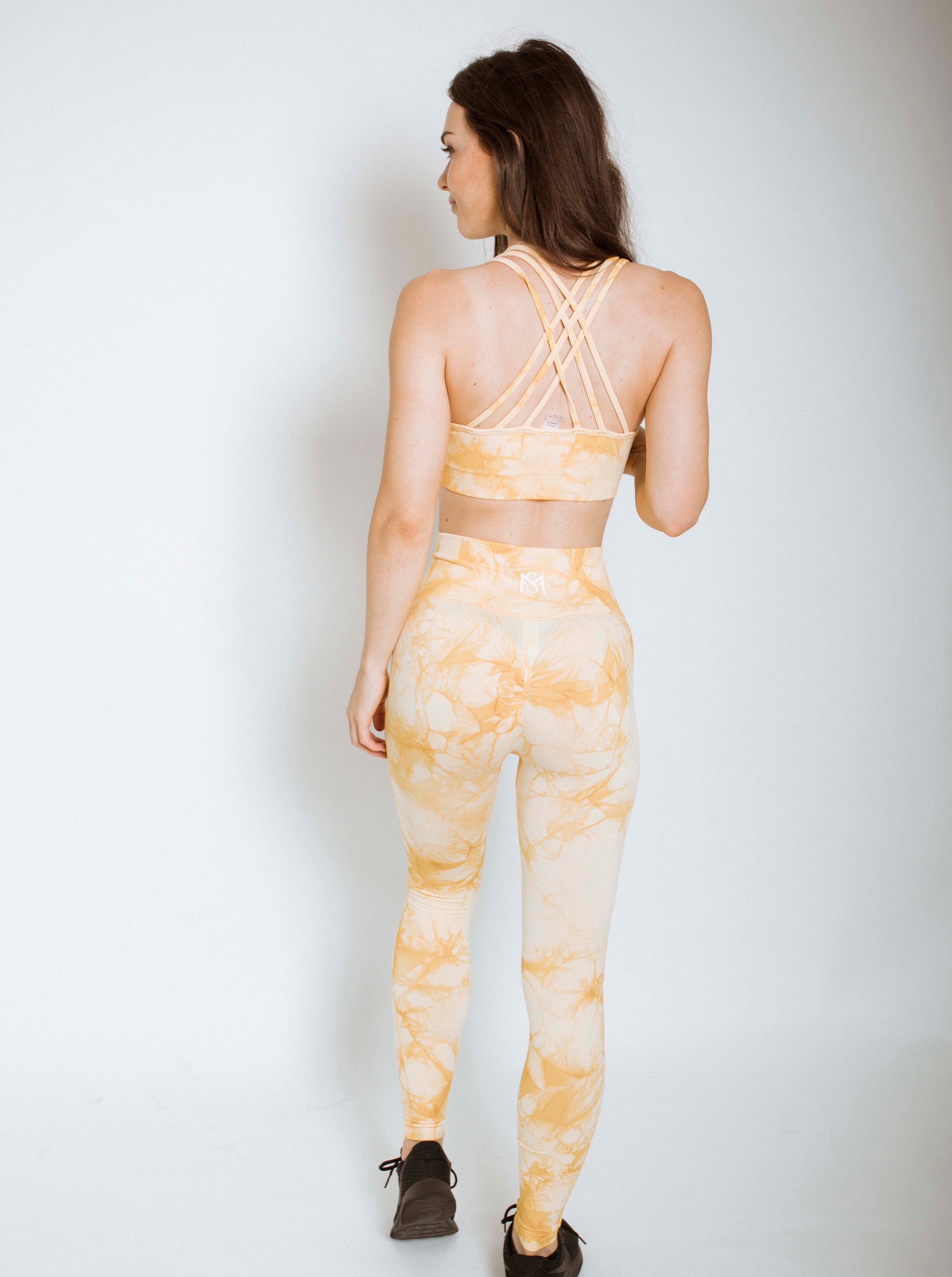 Marble 2.0 Yellow Sport Bra Sportmonkey