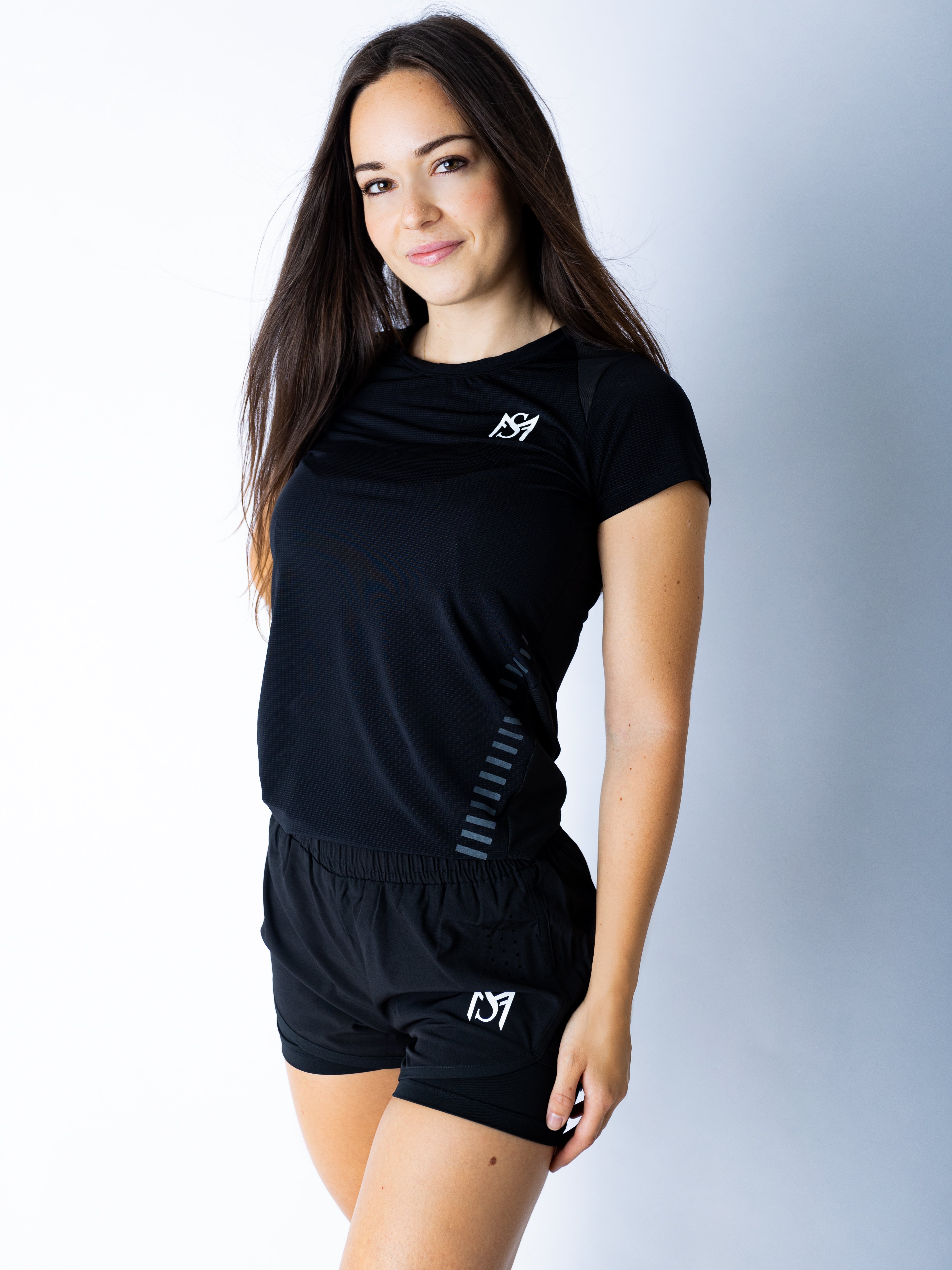 Double Layer Shorts Black/Black Sportmonkey PRO