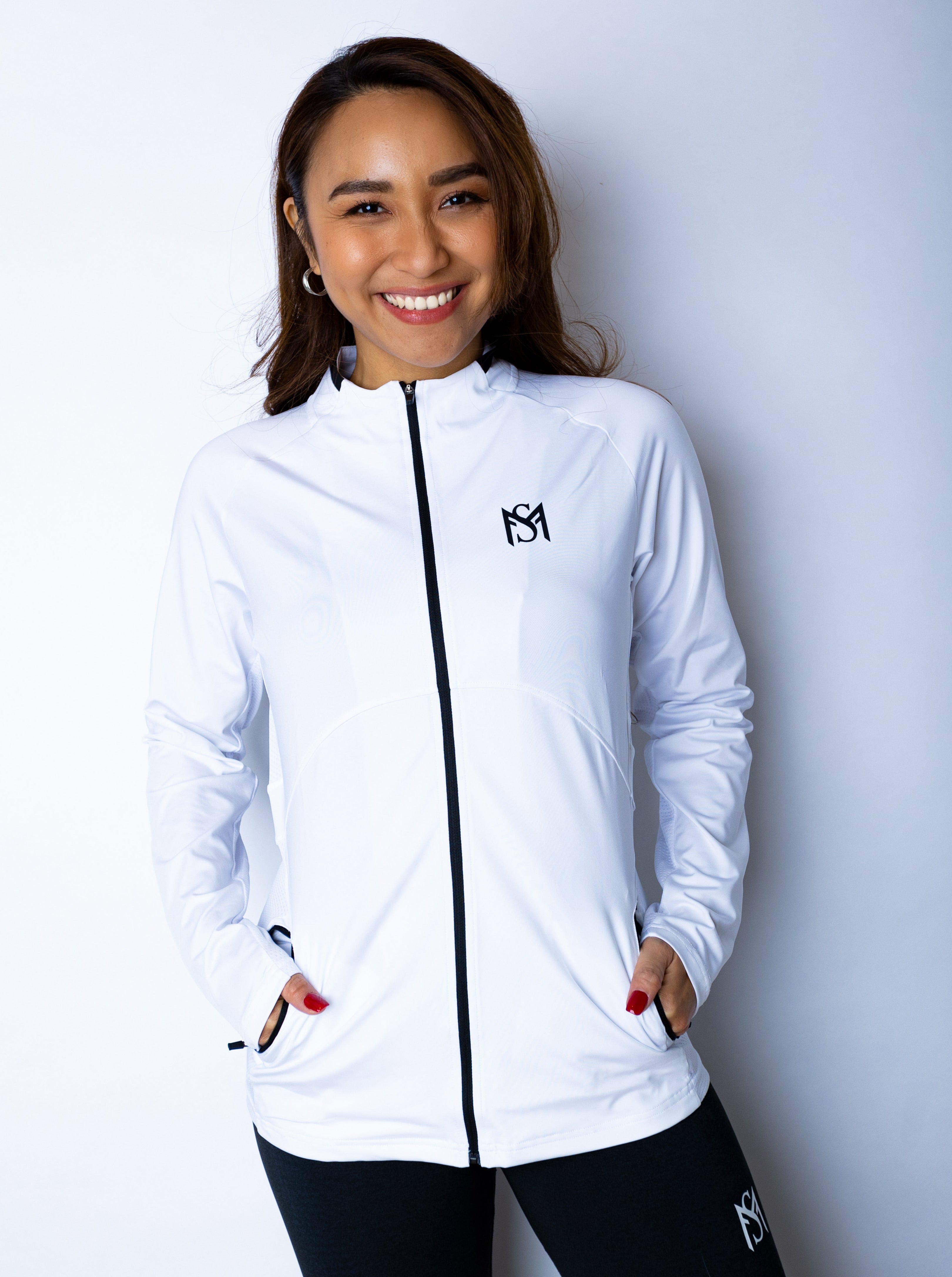 Running Jacket White Sportmonkey PRO