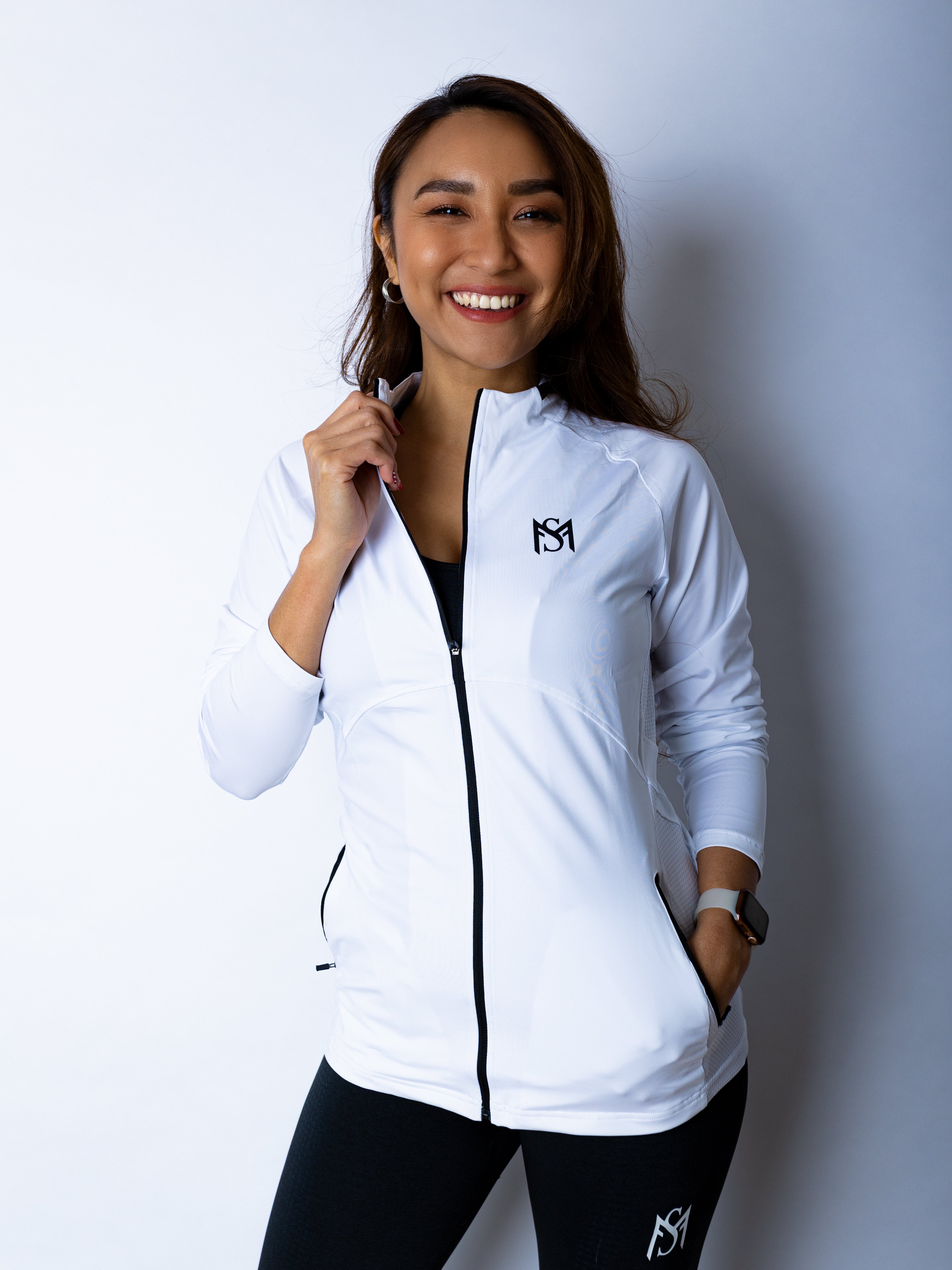 Running Jacket White Sportmonkey PRO