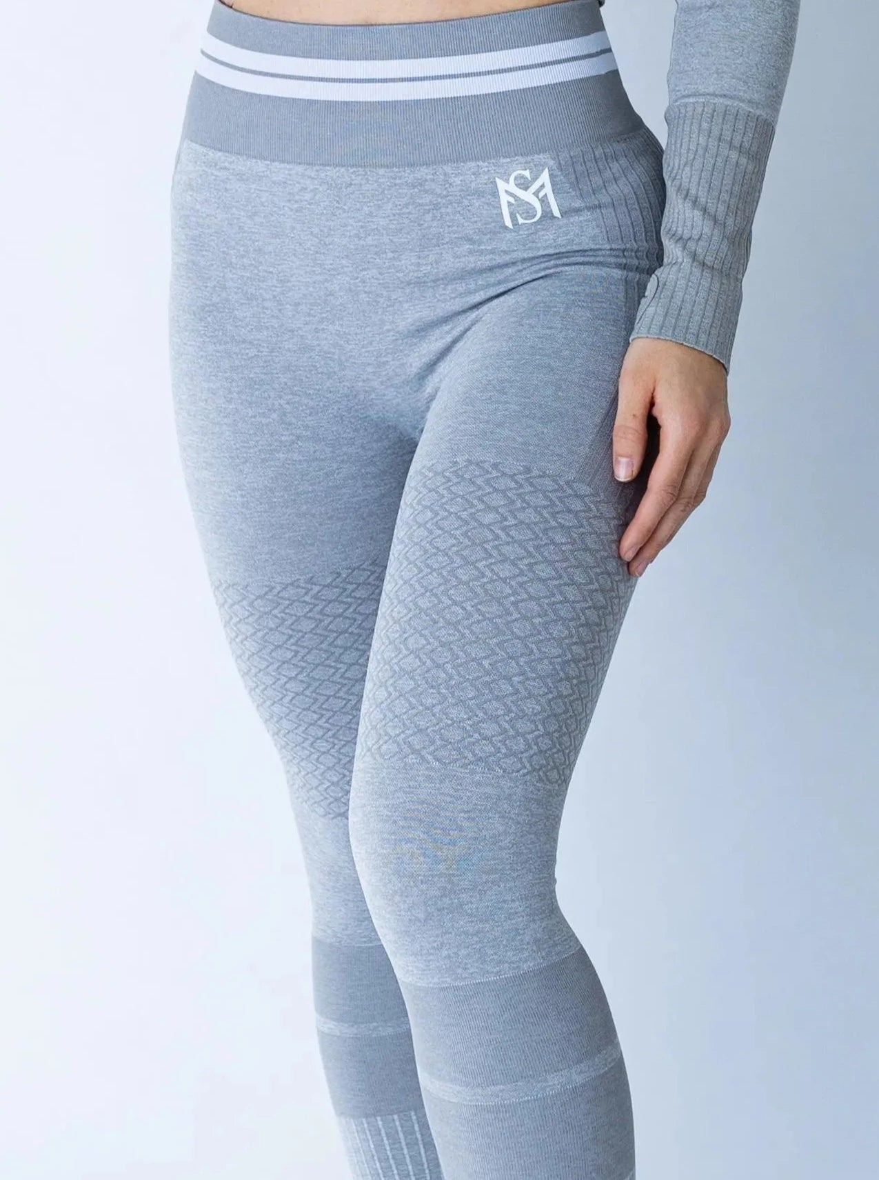 Bright Lines Light Grey Long Sleeve Set sportmonkey