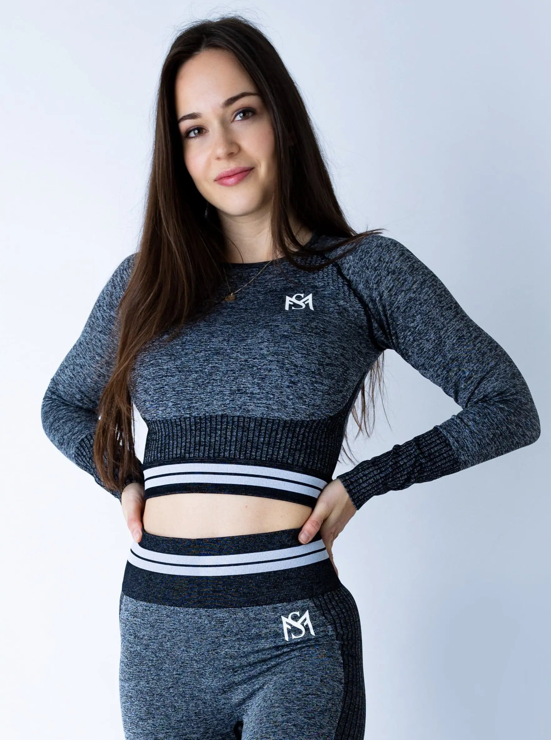 Bright Lines Long Sleeve Dark Grey sportmonkey