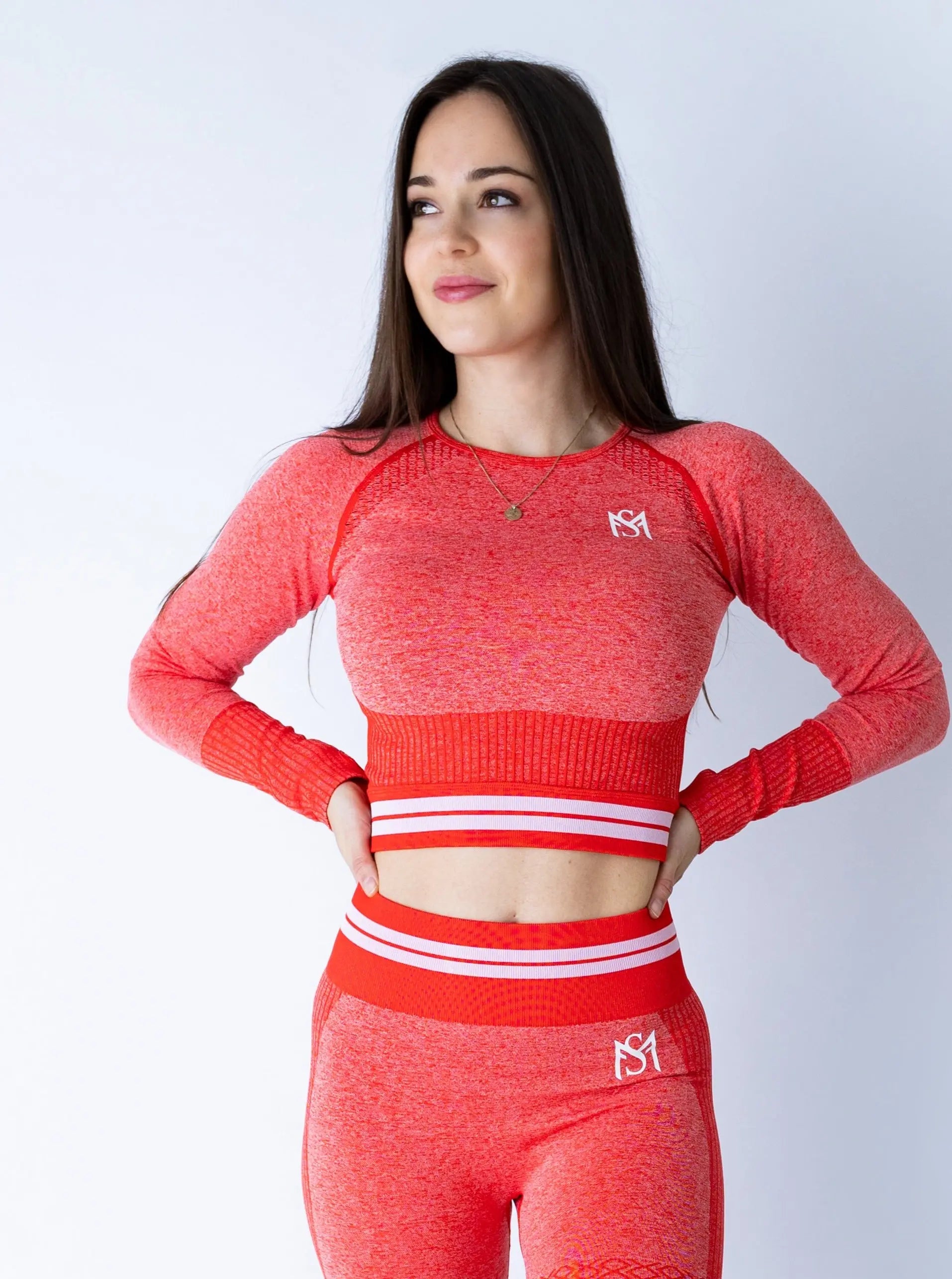 Bright Lines Long Sleeve Red sportmonkey
