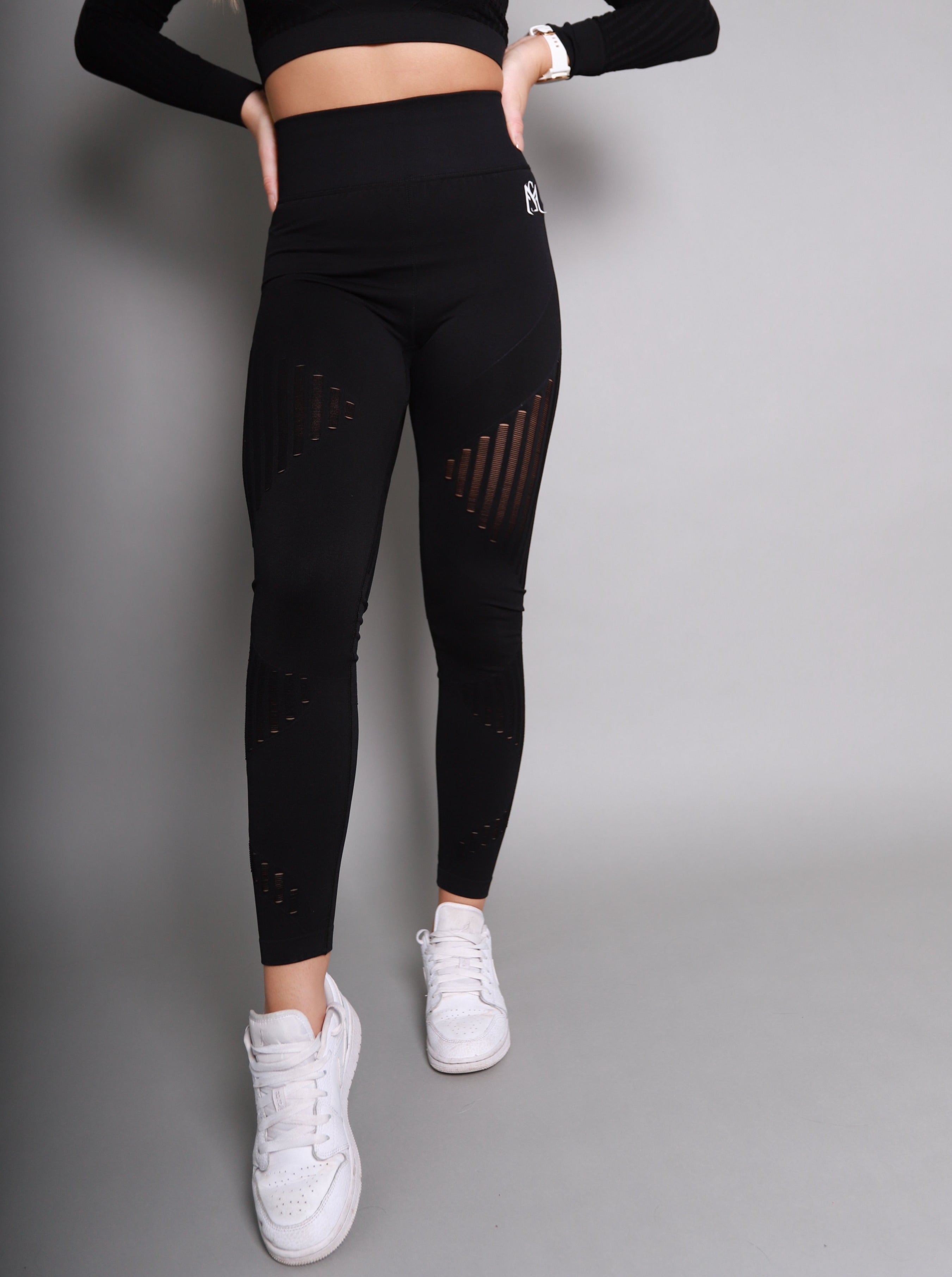 Stars Black Leggings sportmonkey