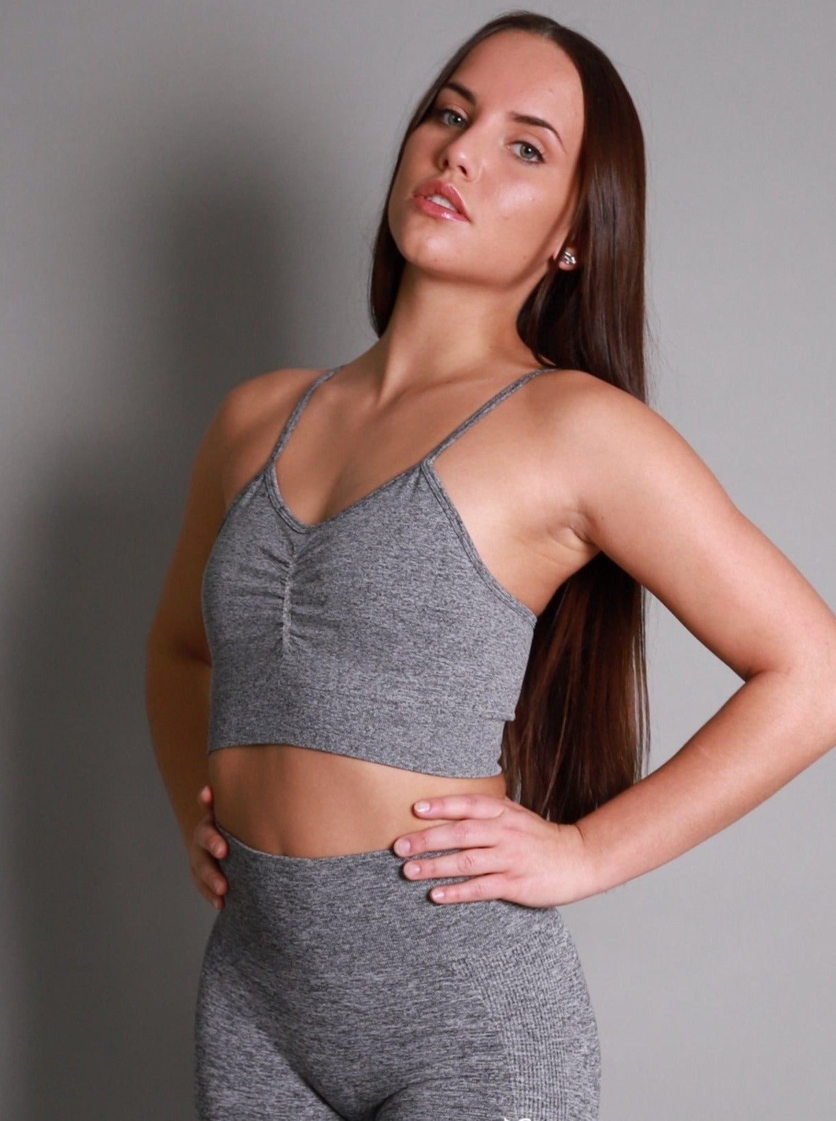Push Up Grey Sport Bra Sportmonkey