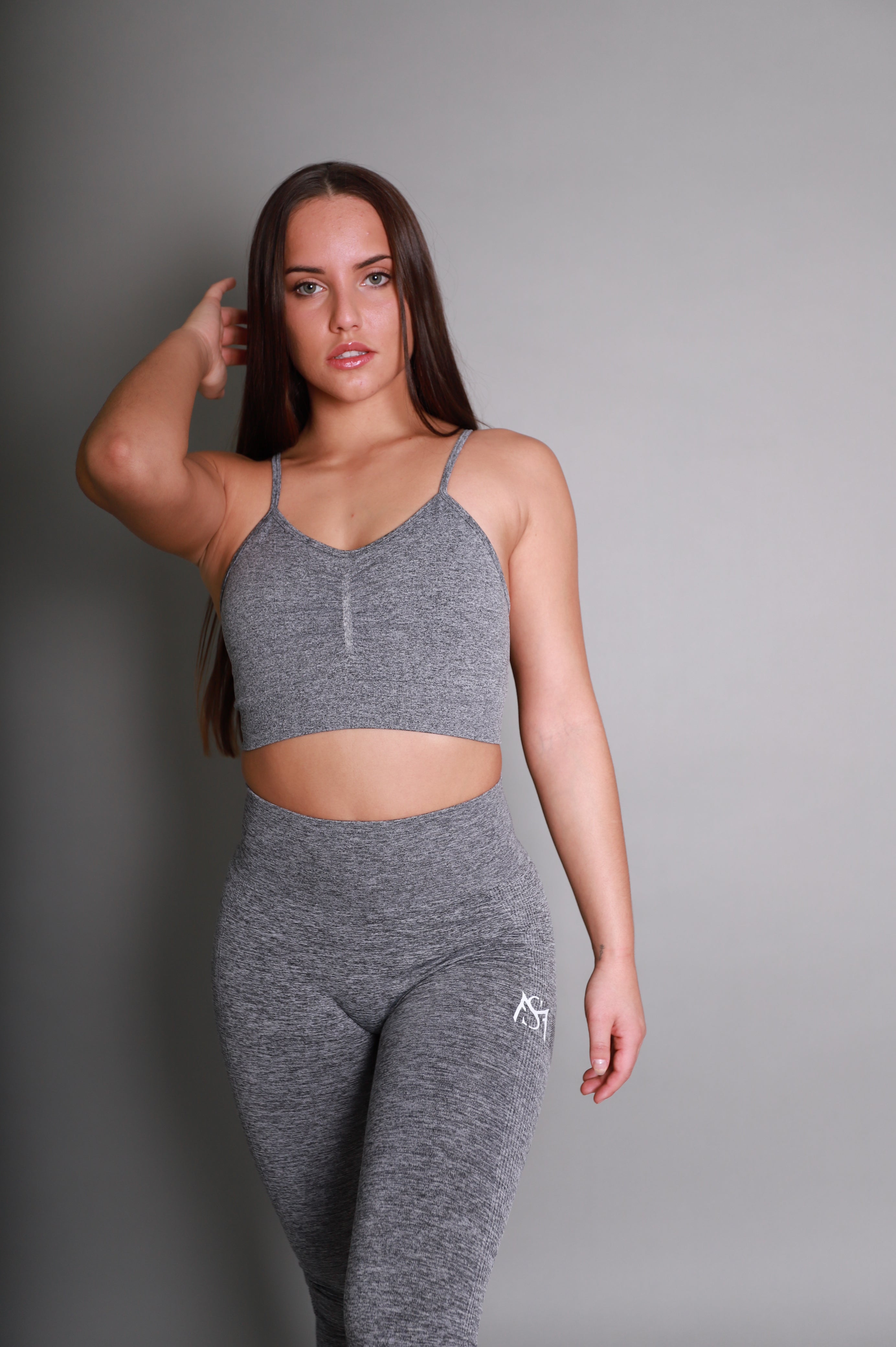 Push Up Grey Sport Bra Sportmonkey
