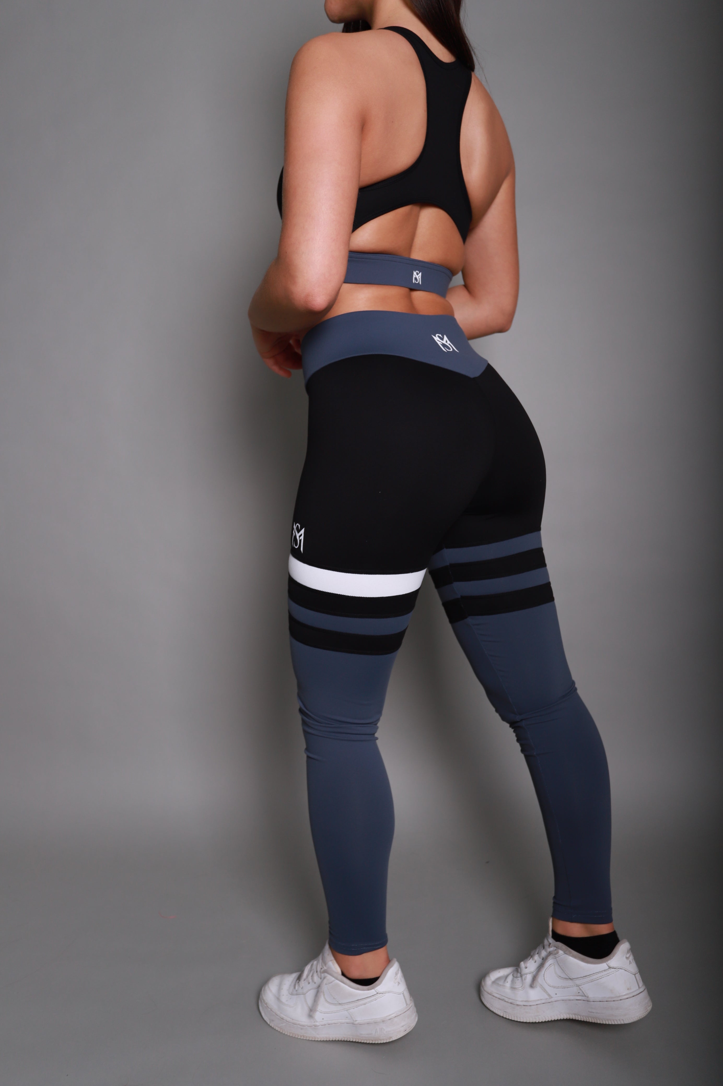 Rainbow Black Sport Bra Sportmonkey
