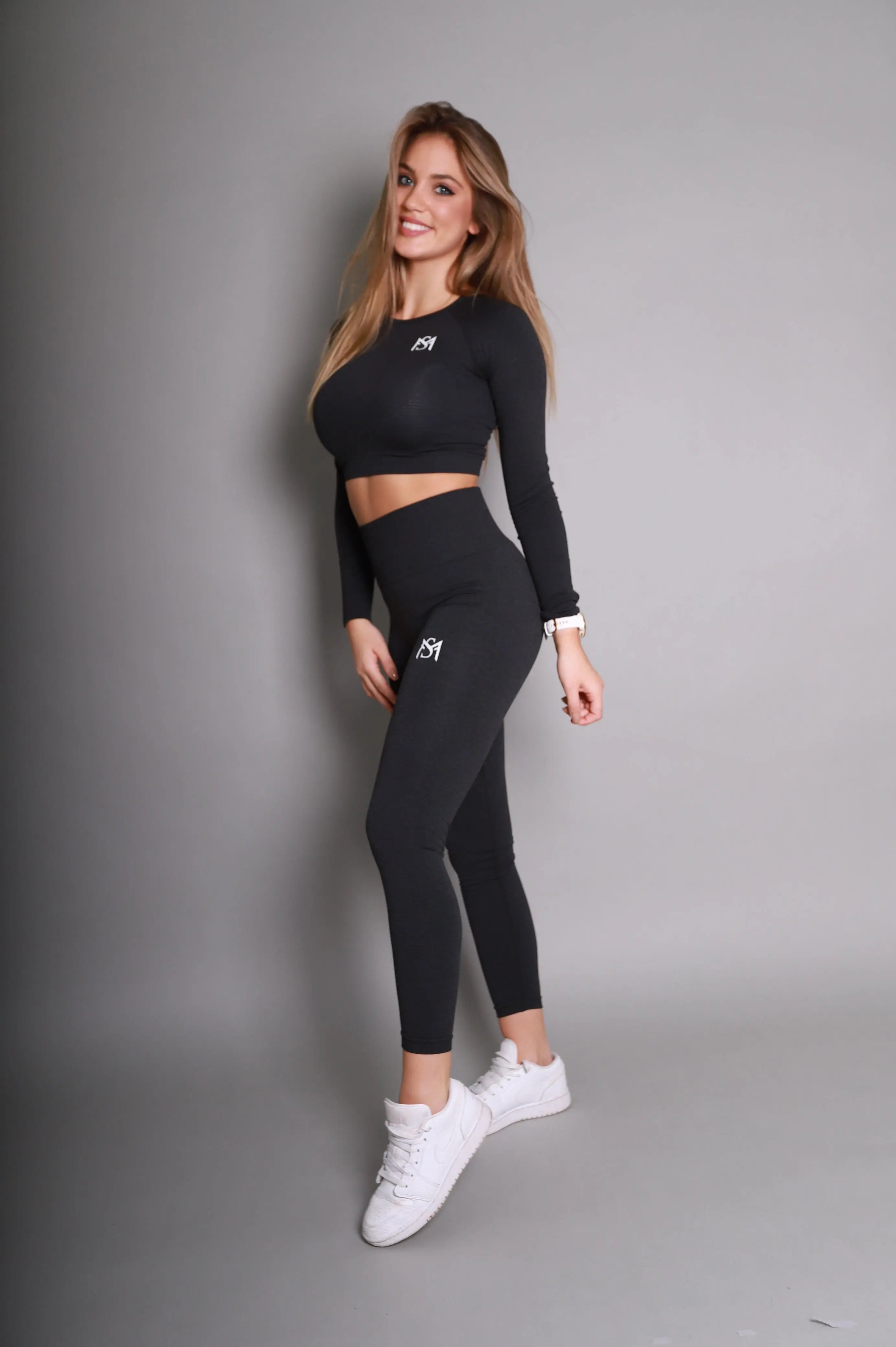 Marble Black Long Sleeve Sportmonkey