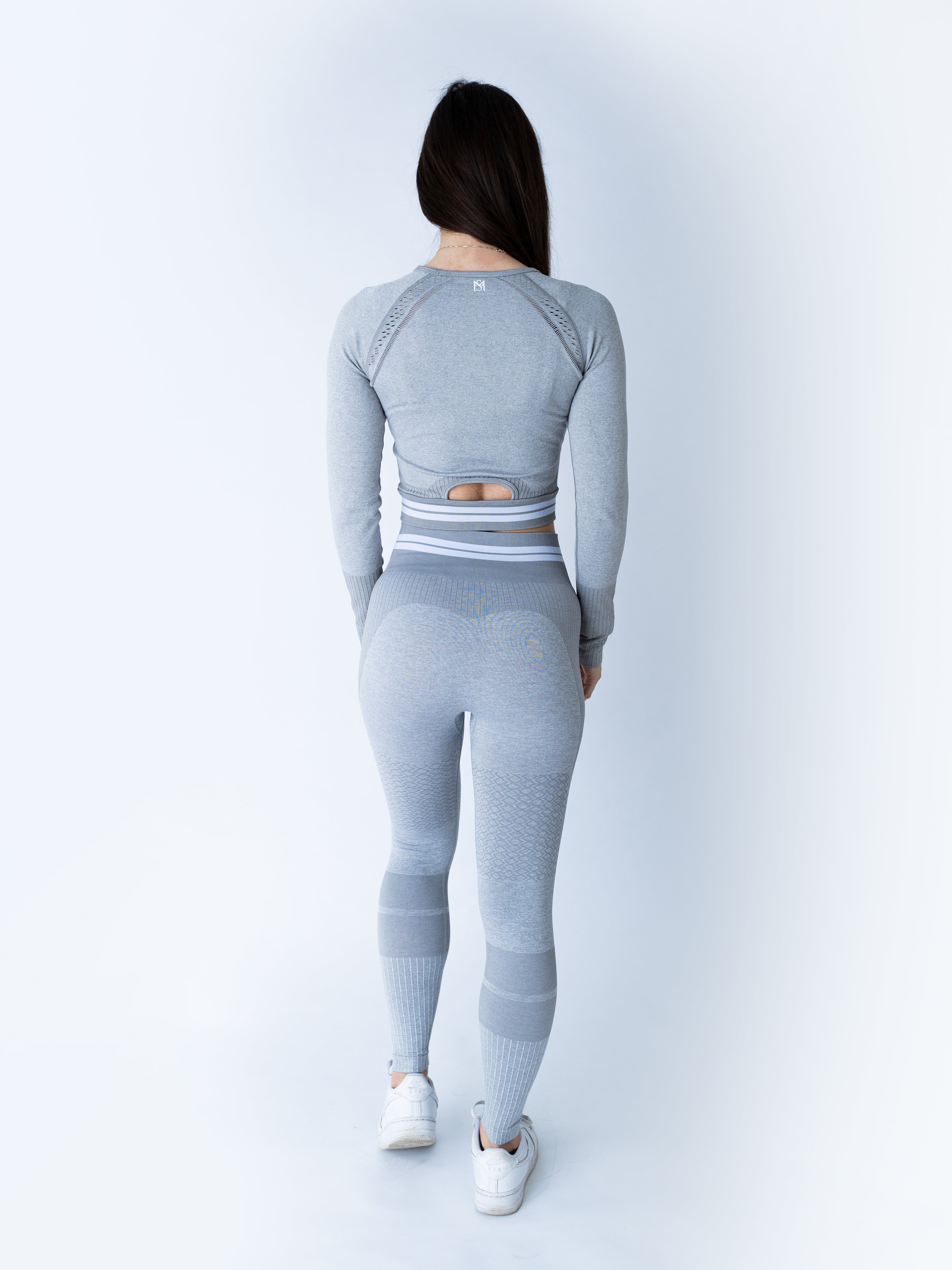 Bright Lines Light Grey Long Sleeve Set sportmonkey
