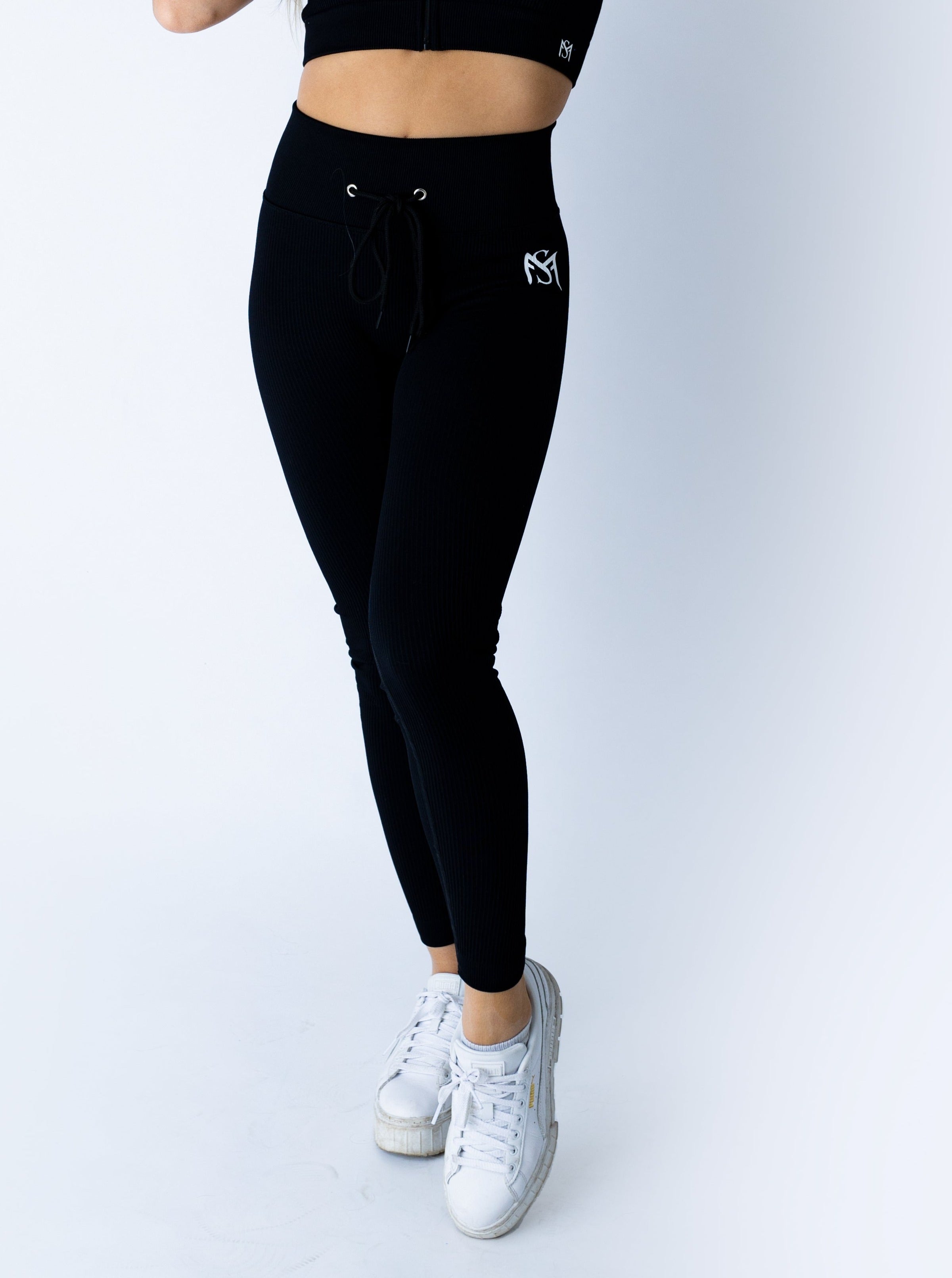 Lace Collection Black Legging Sportmonkey