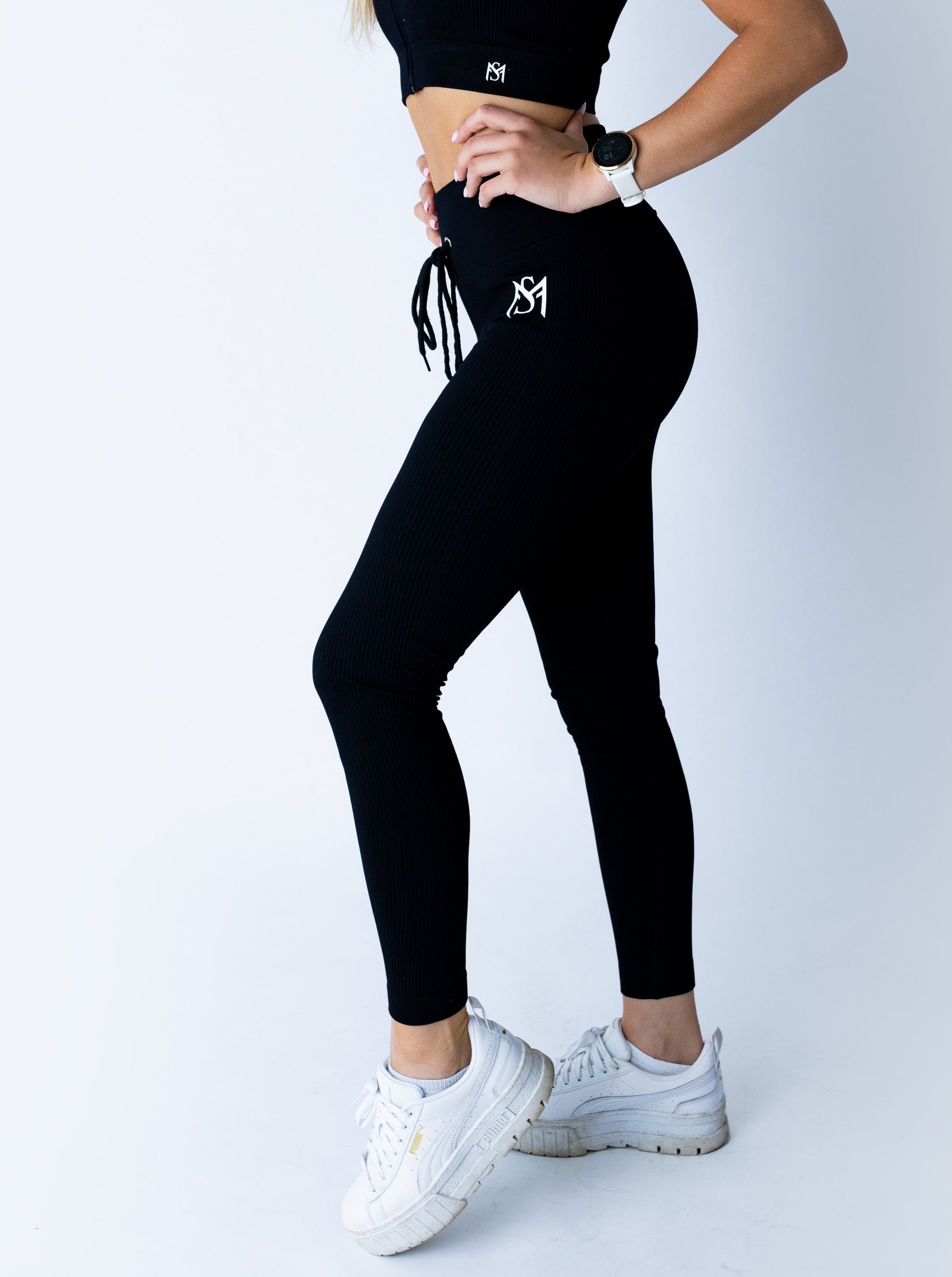 Lace Collection Black Legging Sportmonkey