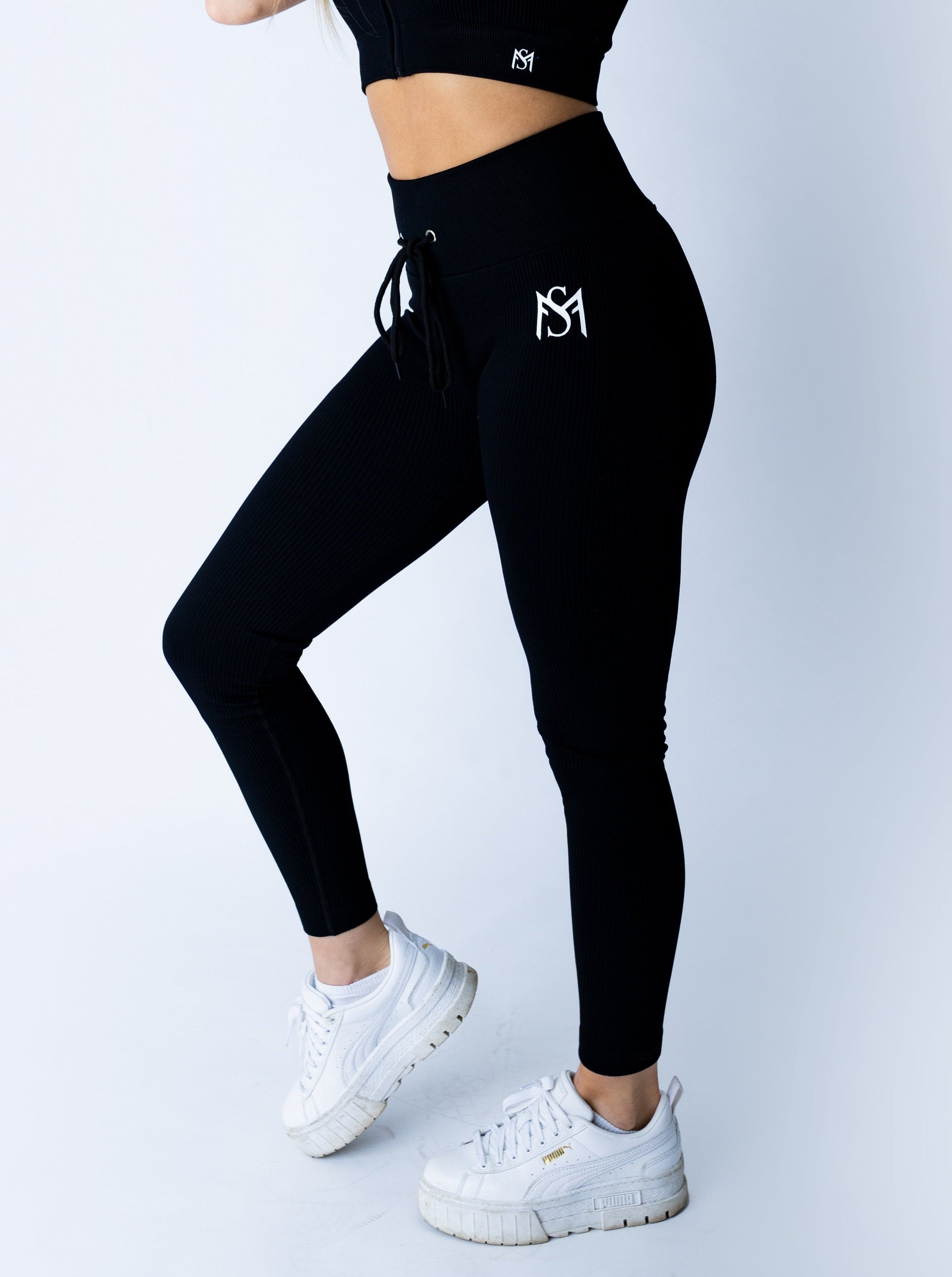 Lace Collection Black Legging Sportmonkey