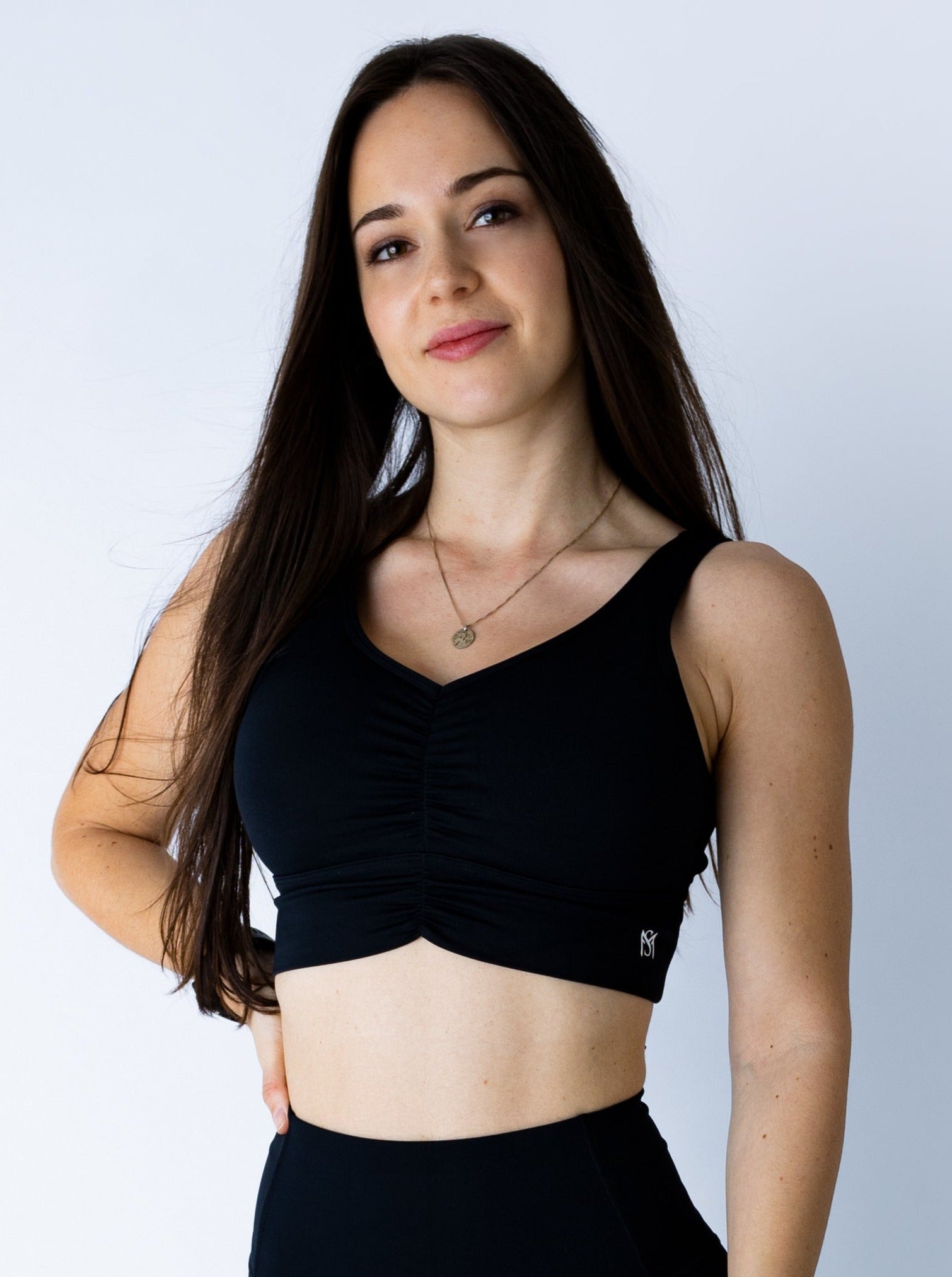 New Beginnings Collection Black Sport Bra Sportmonkey