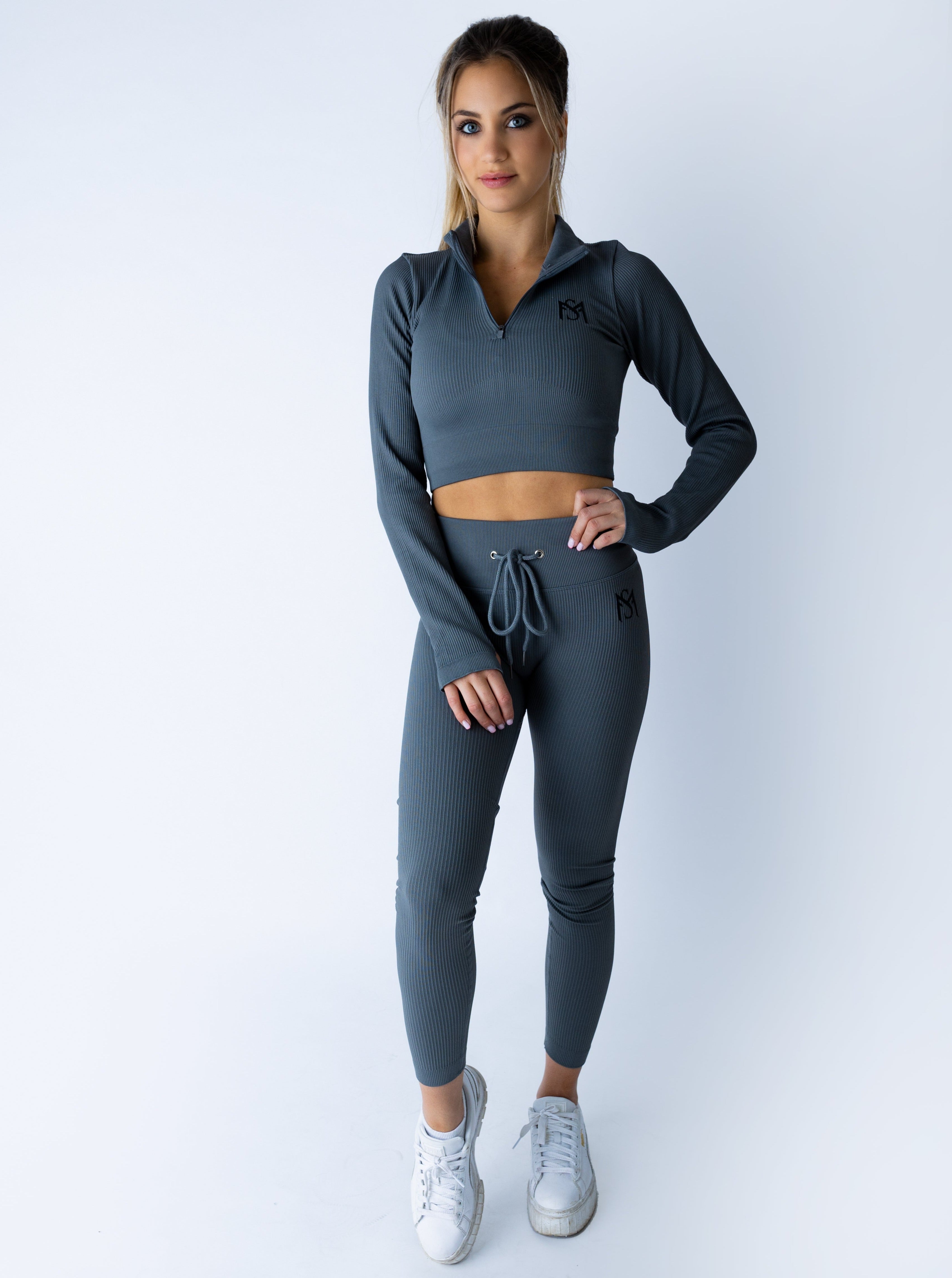 Lace Collection Grey Set Long Sleeve Sportmonkey