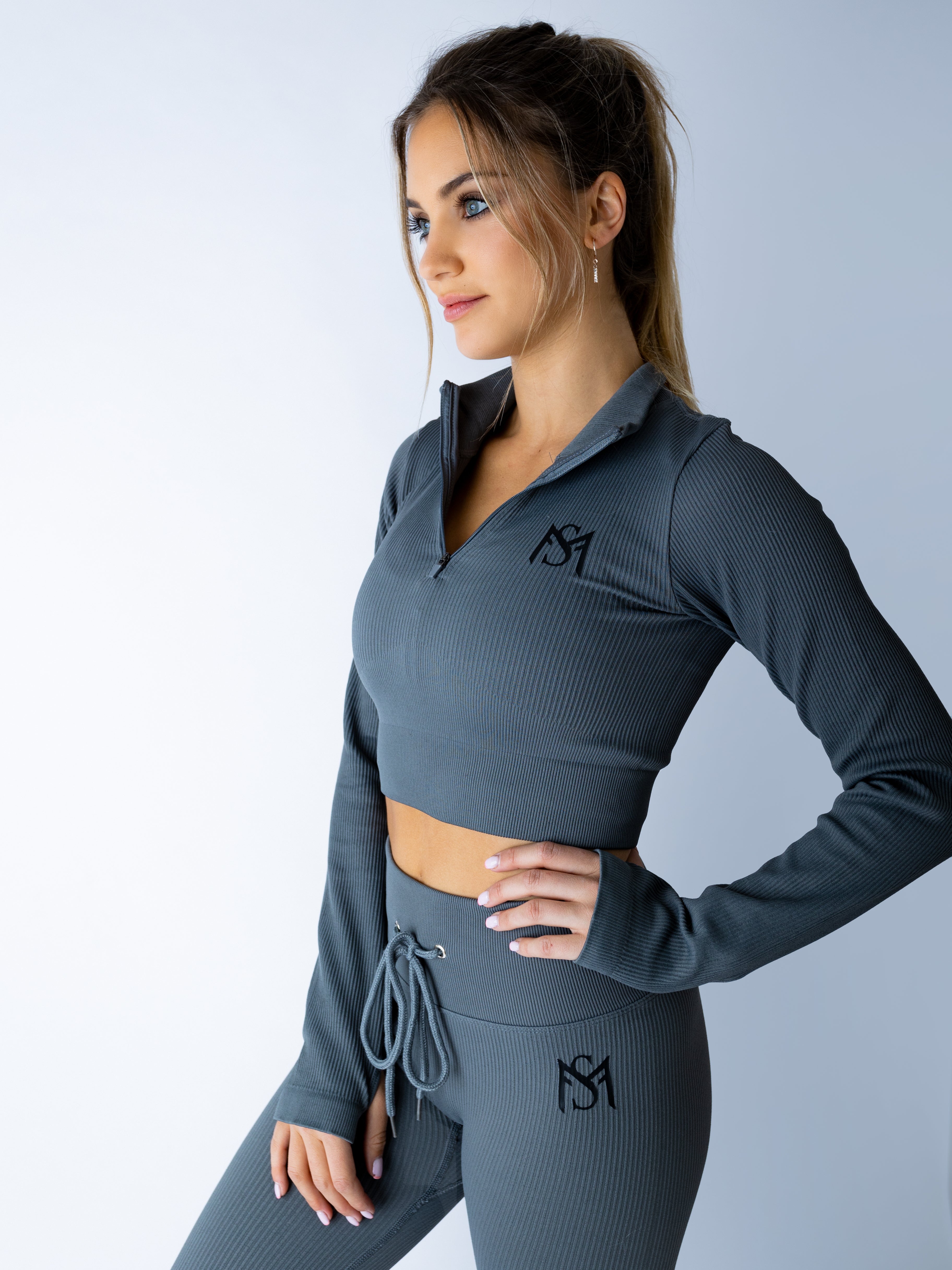 Lace Collection Grey Long Sleeve Sportmonkey