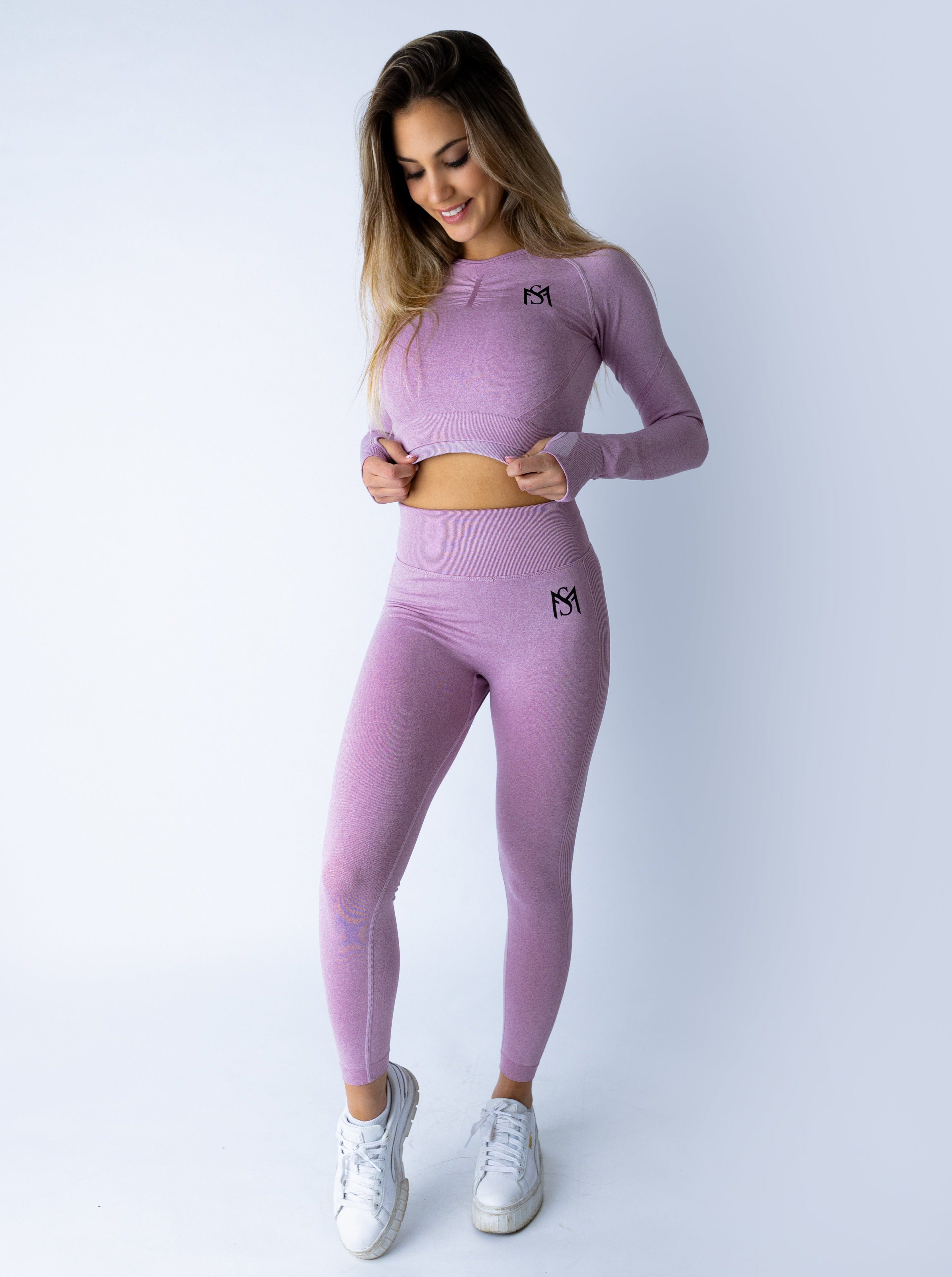 Push Up Collection Light Purple Set Long Sleeve Sportmonkey