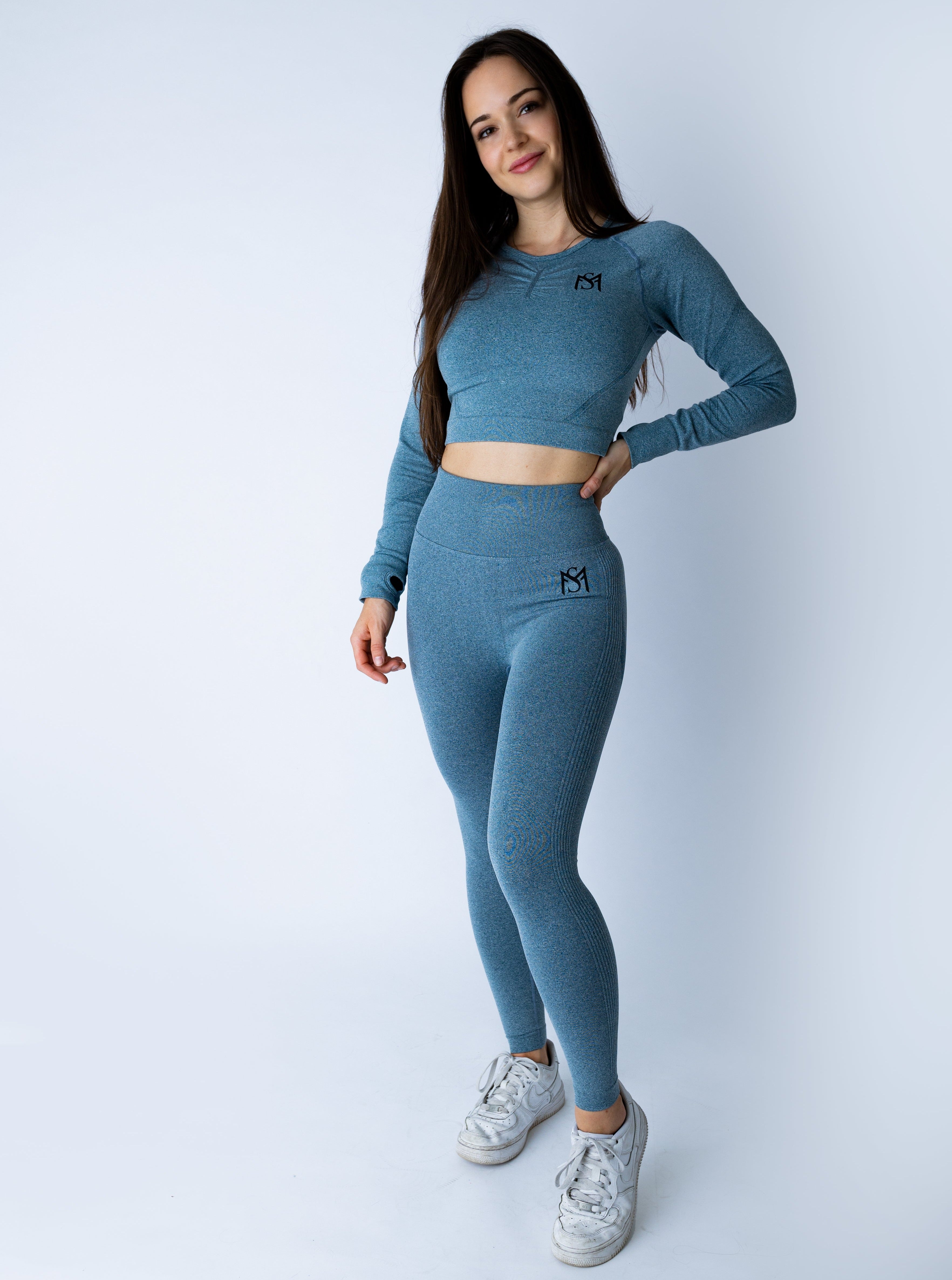 Push Up Collection Light Grey Set Long Sleeve Sportmonkey