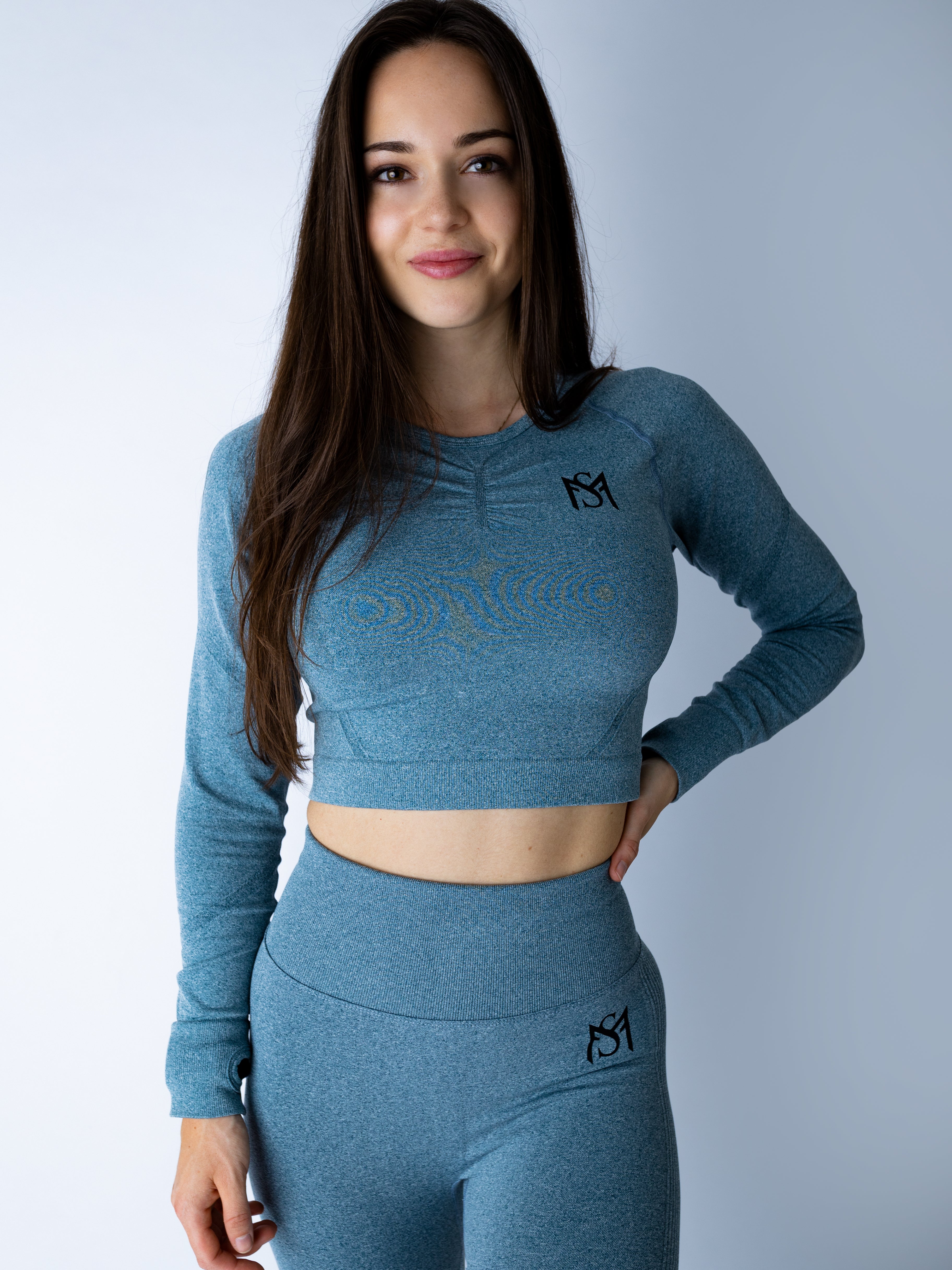 Push Up Collection Light Grey Set Long Sleeve Sportmonkey