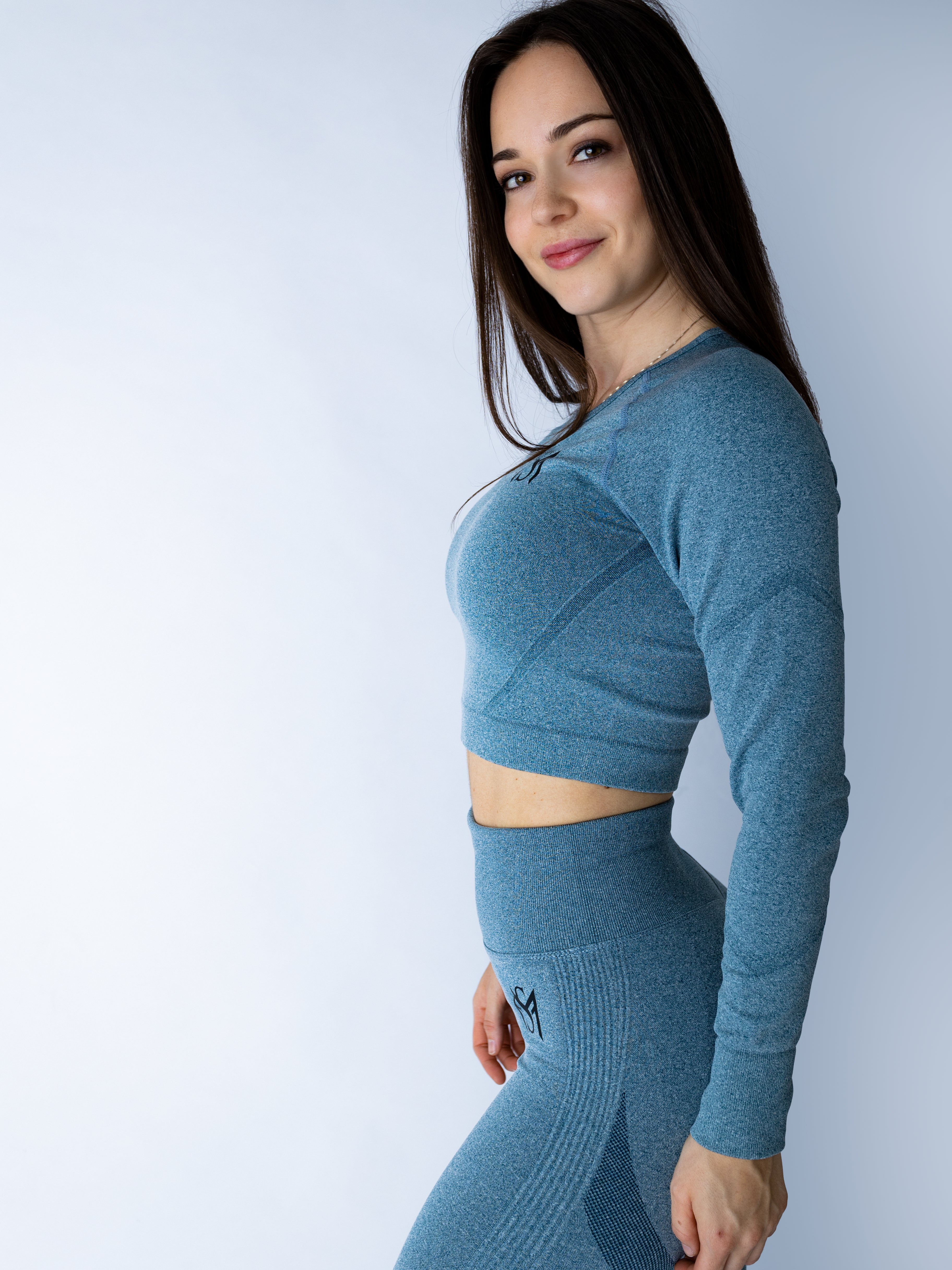 Push Up Collection Light Grey Set Long Sleeve Sportmonkey