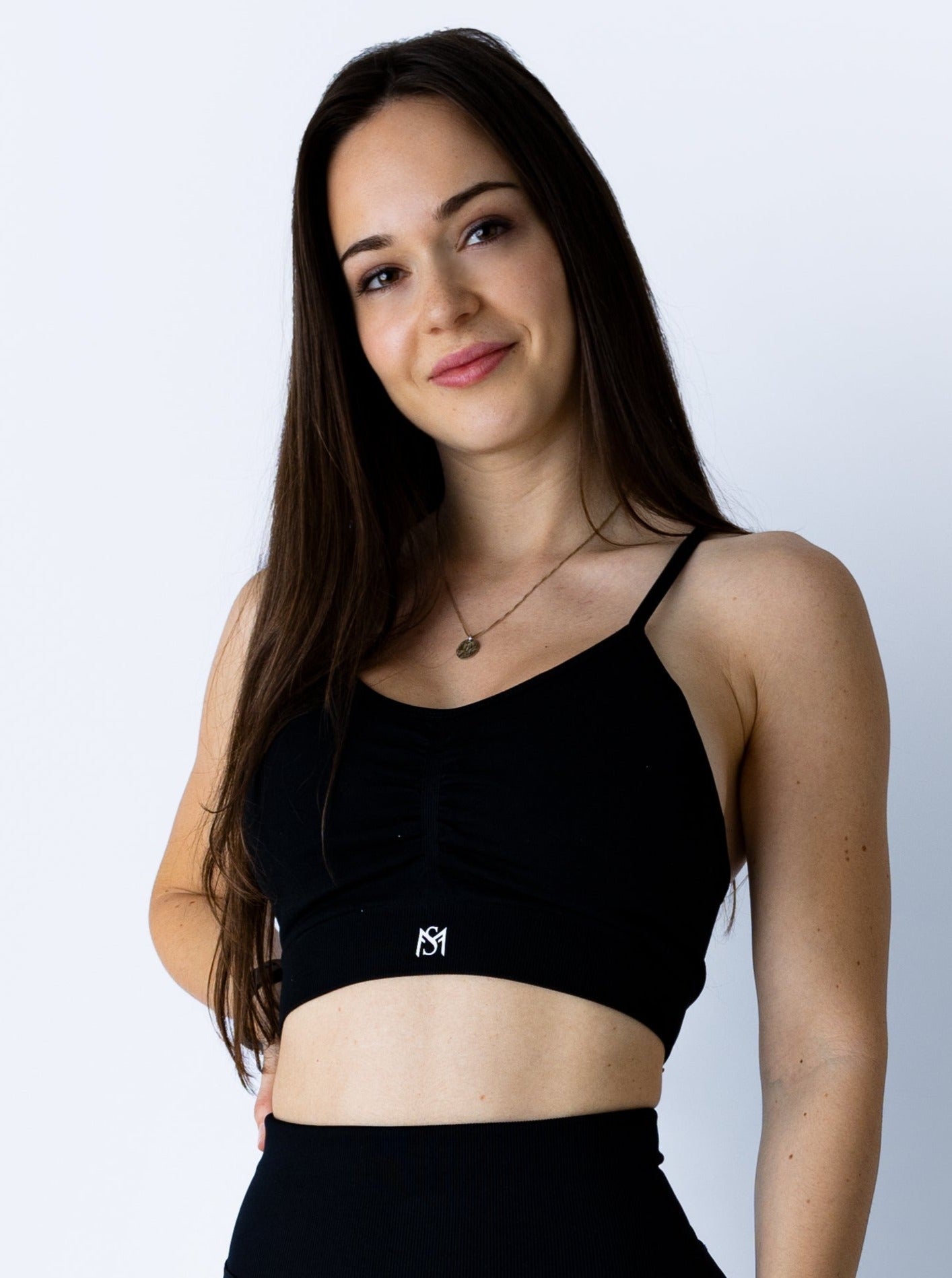 Push Up Collection Black Sport Bra Sportmonkey