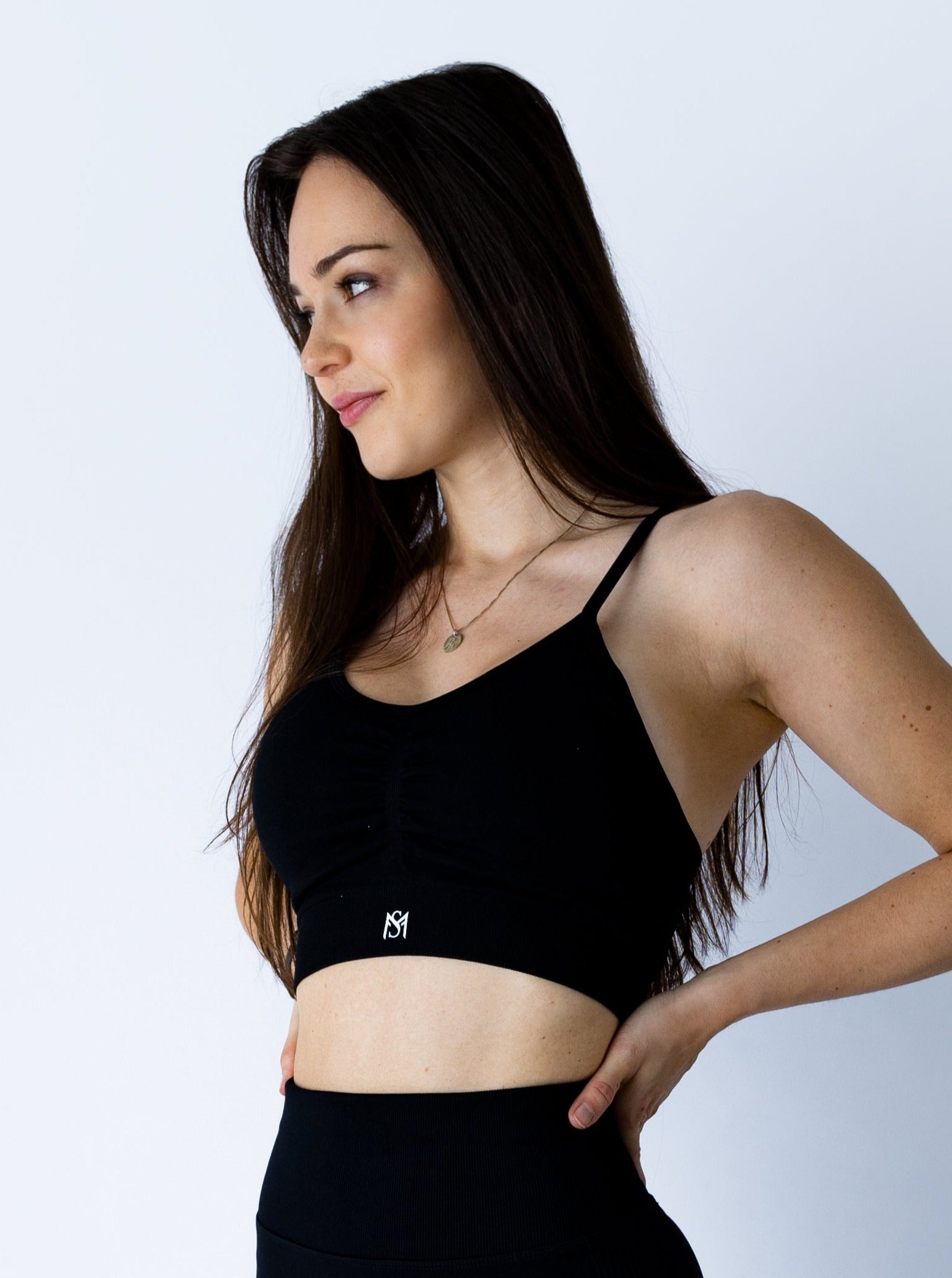Push Up Collection Black Sport Bra Sportmonkey
