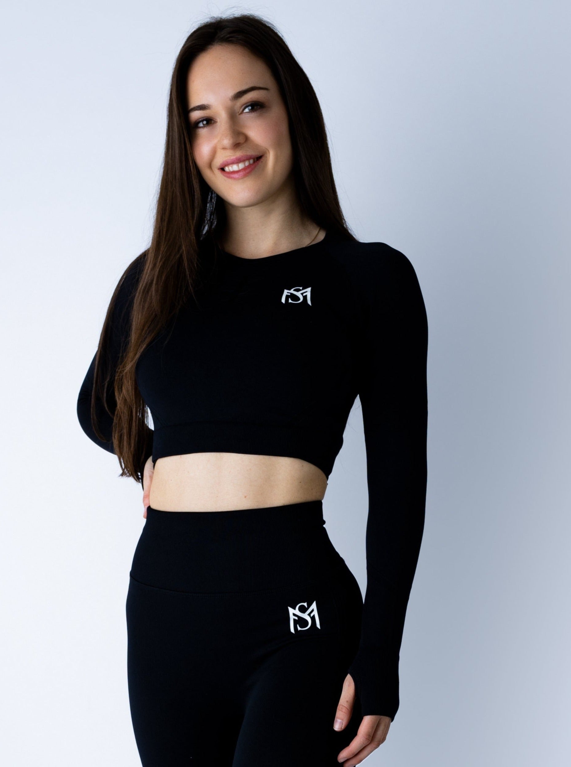Push Up Collection Black Long Sleeve Sportmonkey