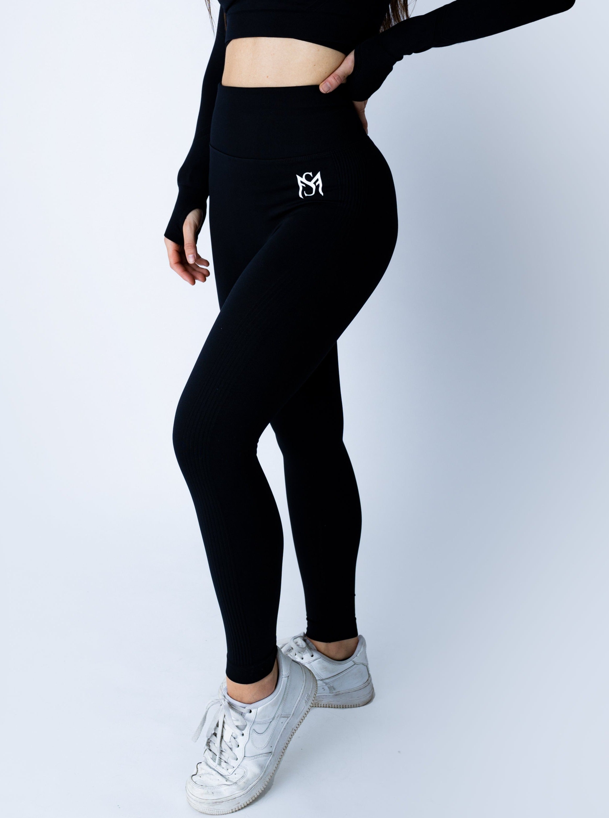 Push Up Collection Black Set Long Sleeve Sportmonkey
