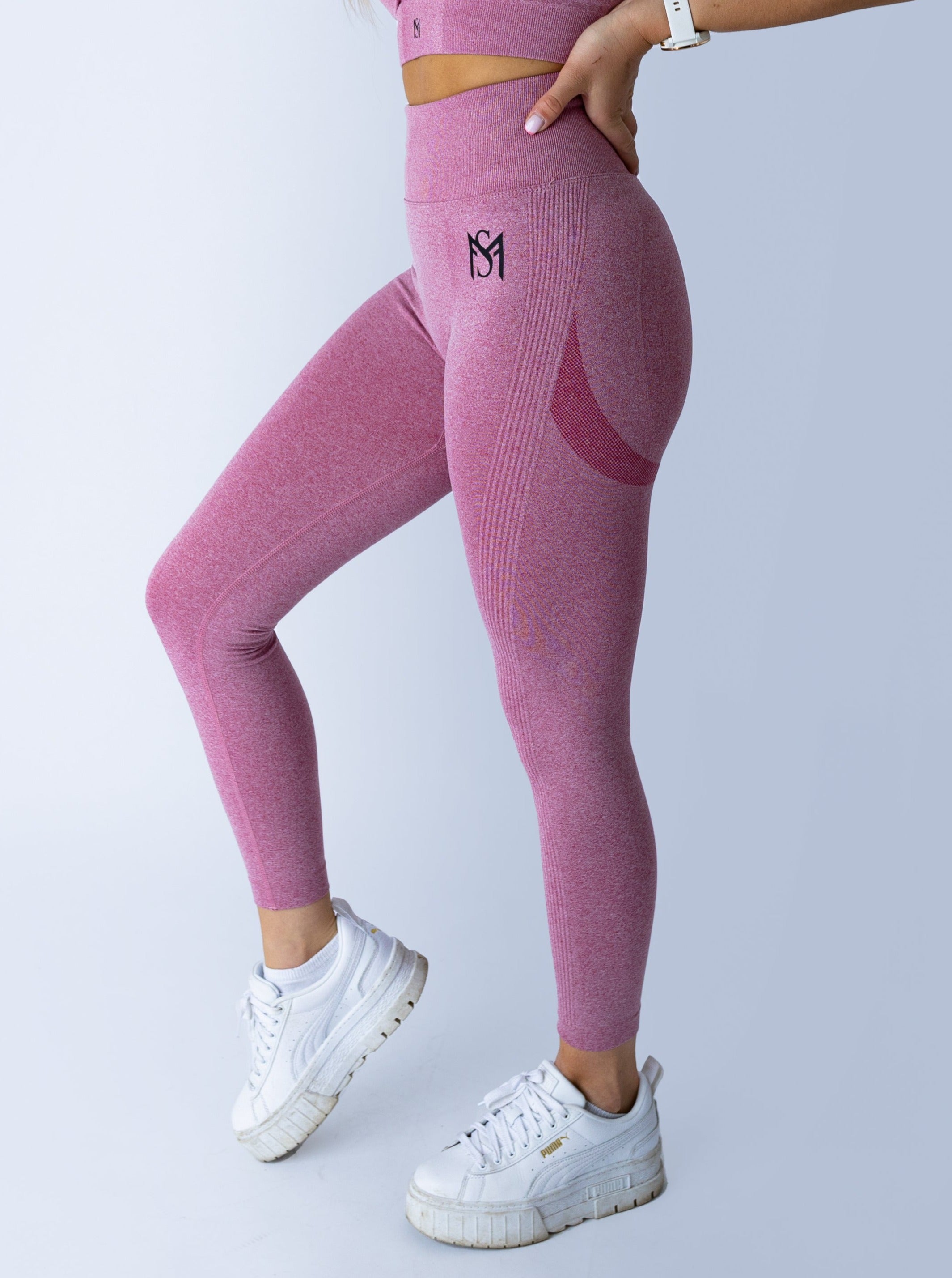 Push Up Collection Dark Pink Set Long Sleeve Sportmonkey