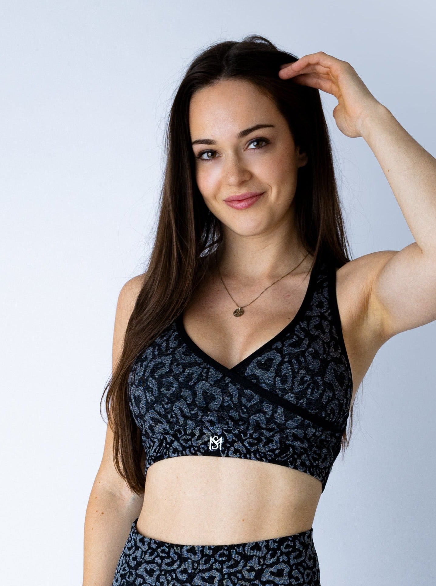 Leopard Collection Black Sport Bra Sportmonkey