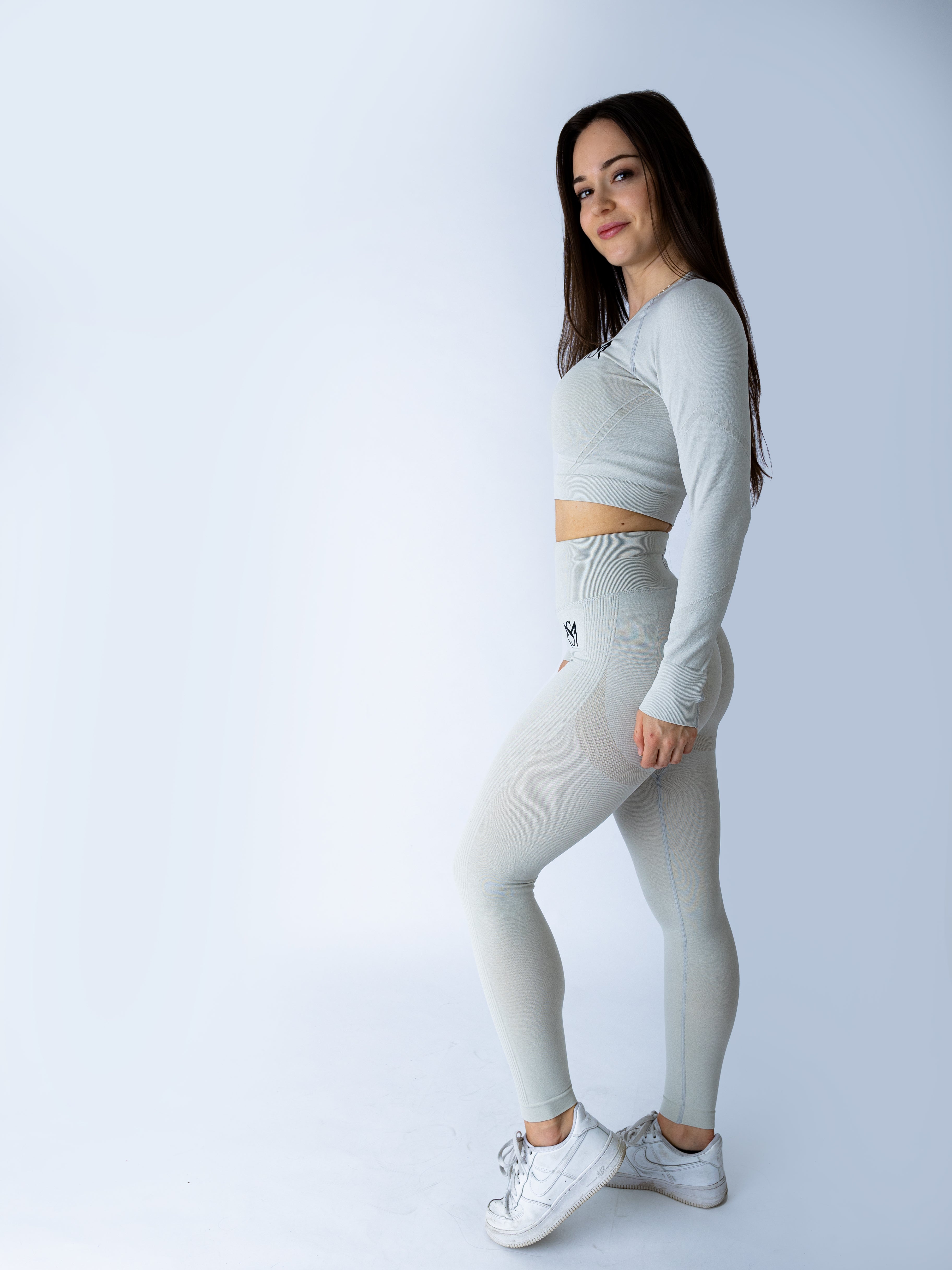Push Up Collection White Set Long Sleeve Sportmonkey