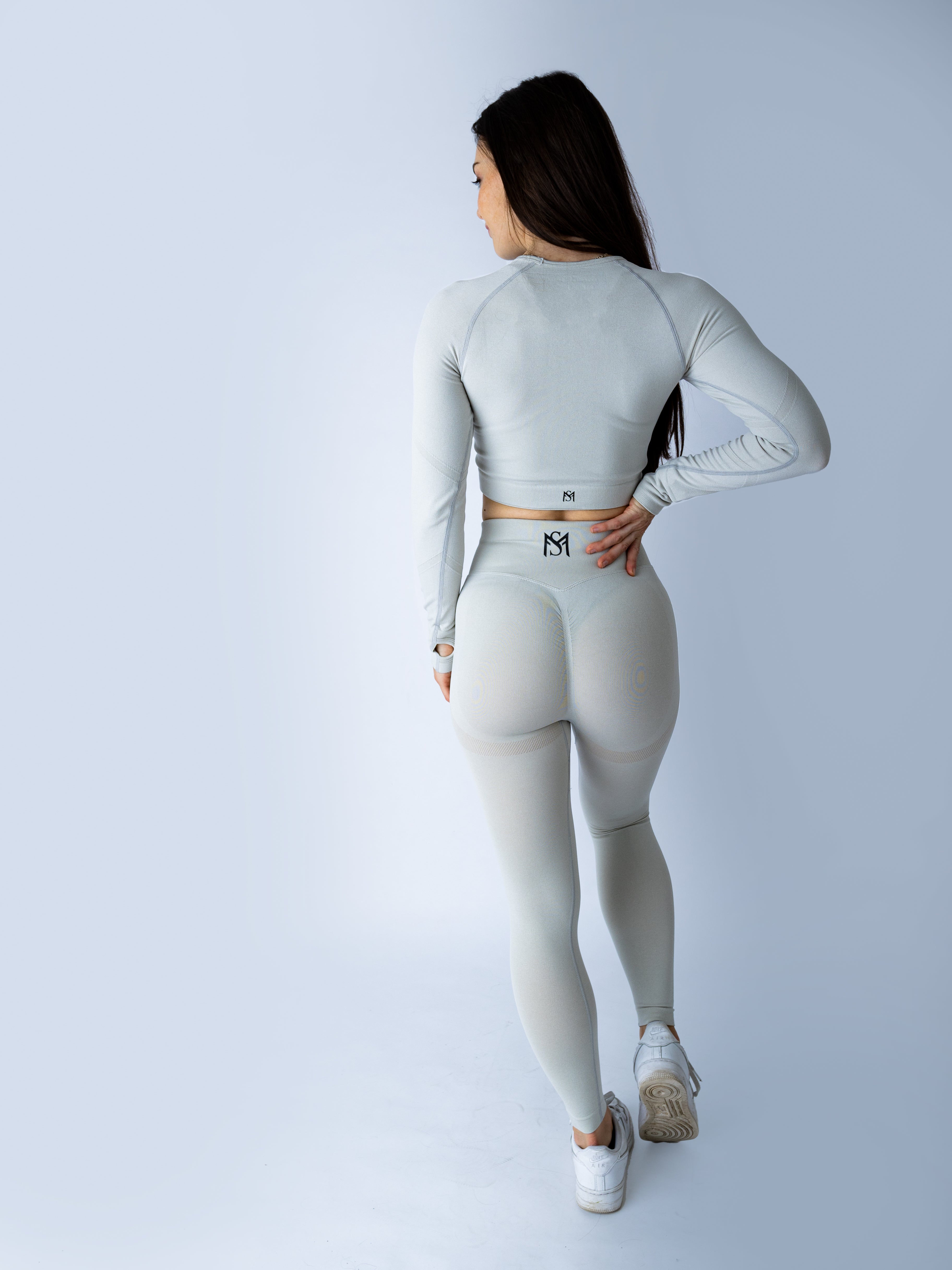 Push Up Collection White Set Long Sleeve Sportmonkey